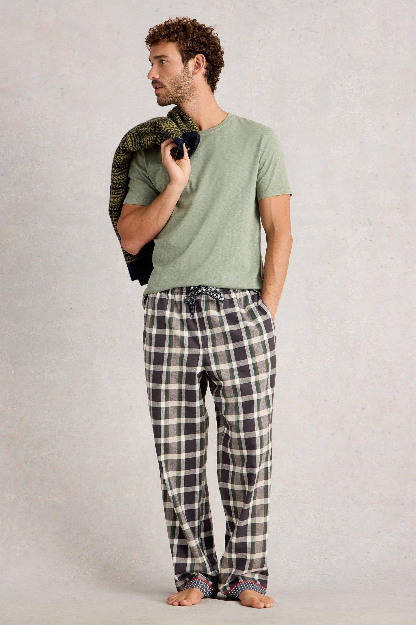 MOORLAND FLANNEL PJ TROUSER GREY MULTI 6
