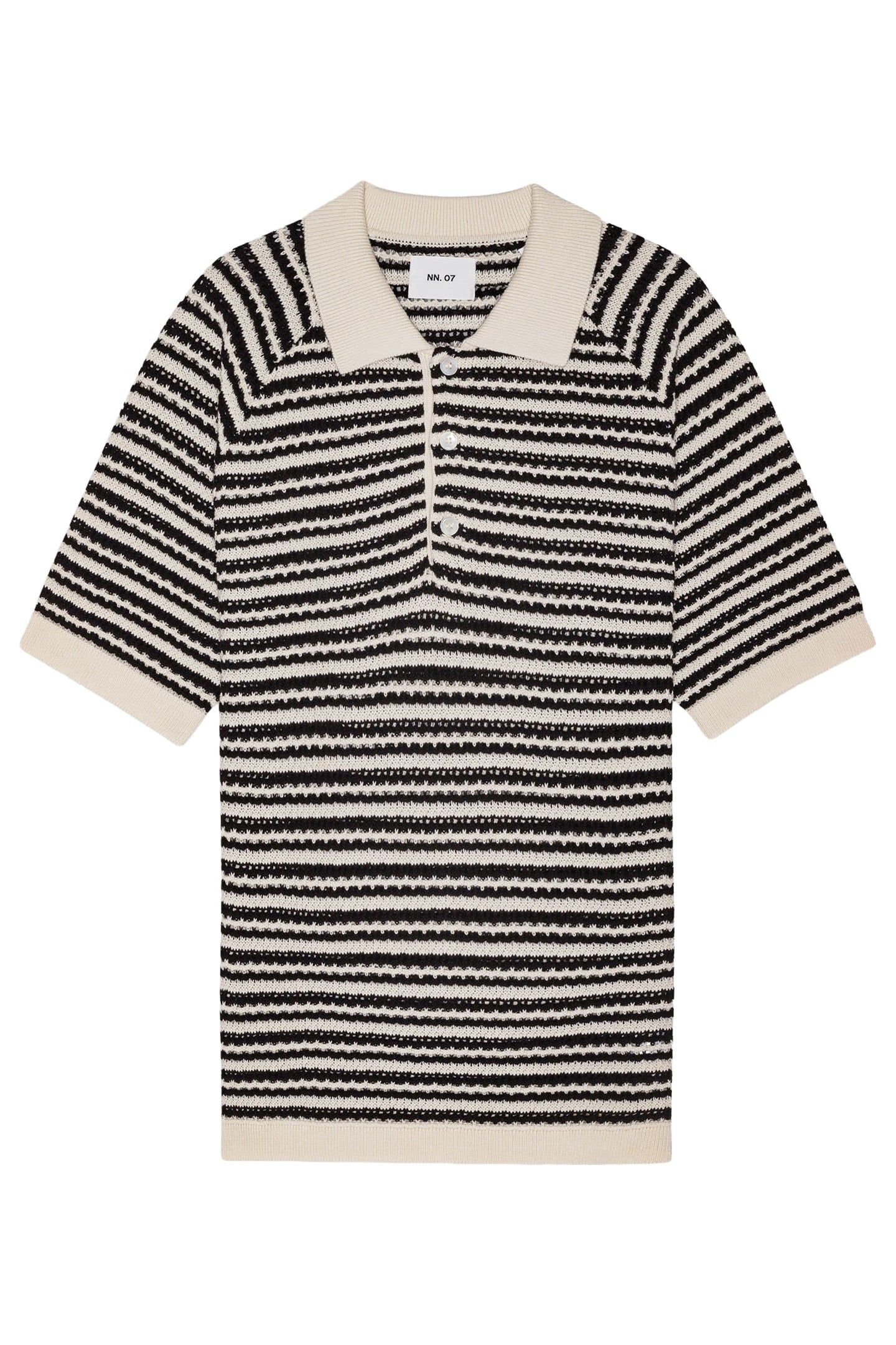 BRETT SS POLO 6686 BLACK STRIPE 4