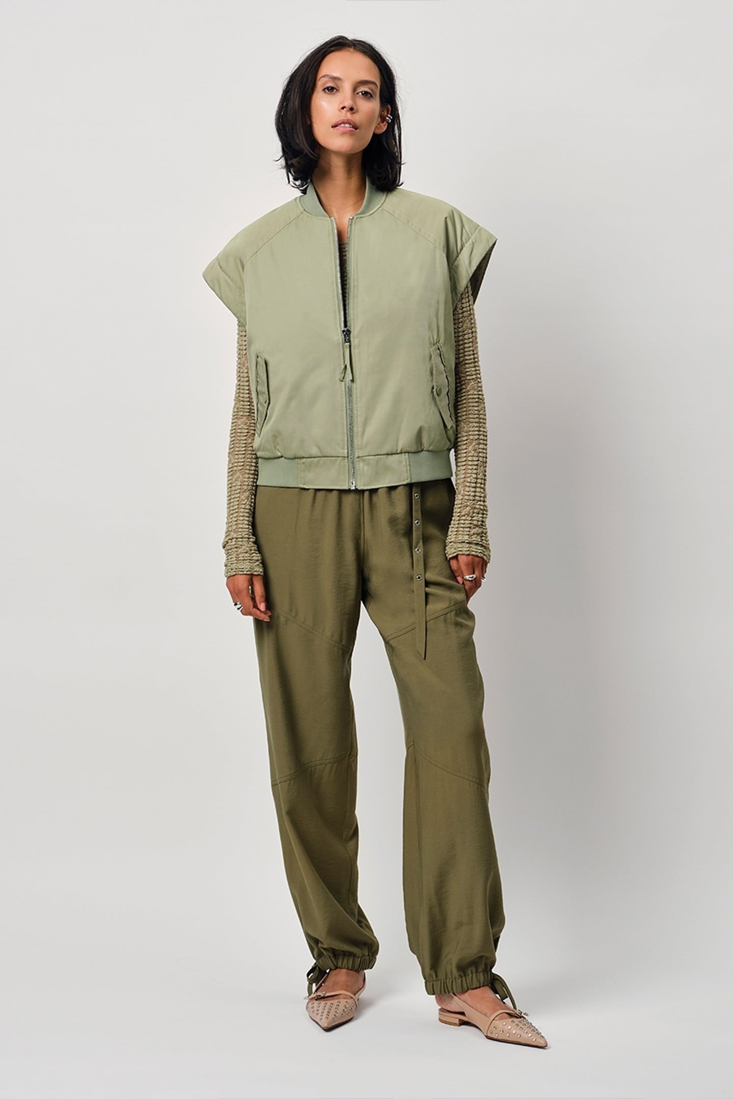 DANTE6-GUYTON DETACHABLE BOMBER JACKET SUNLIT GRASS 1