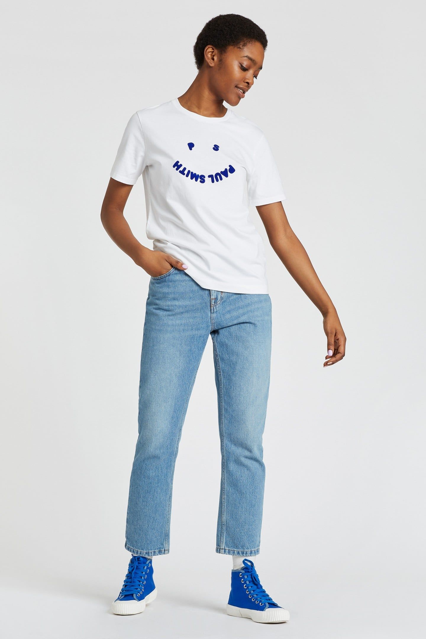 WOMENS PS HAPPY TSHIRT WHITE 3