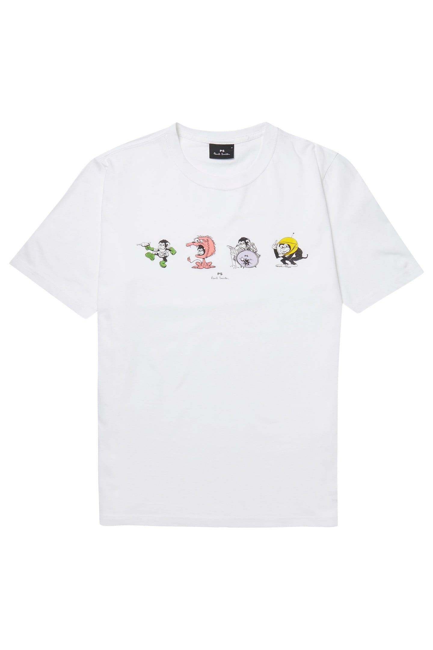 MENS REG FIT TSHIRT 4 MONKIES WHITE 4