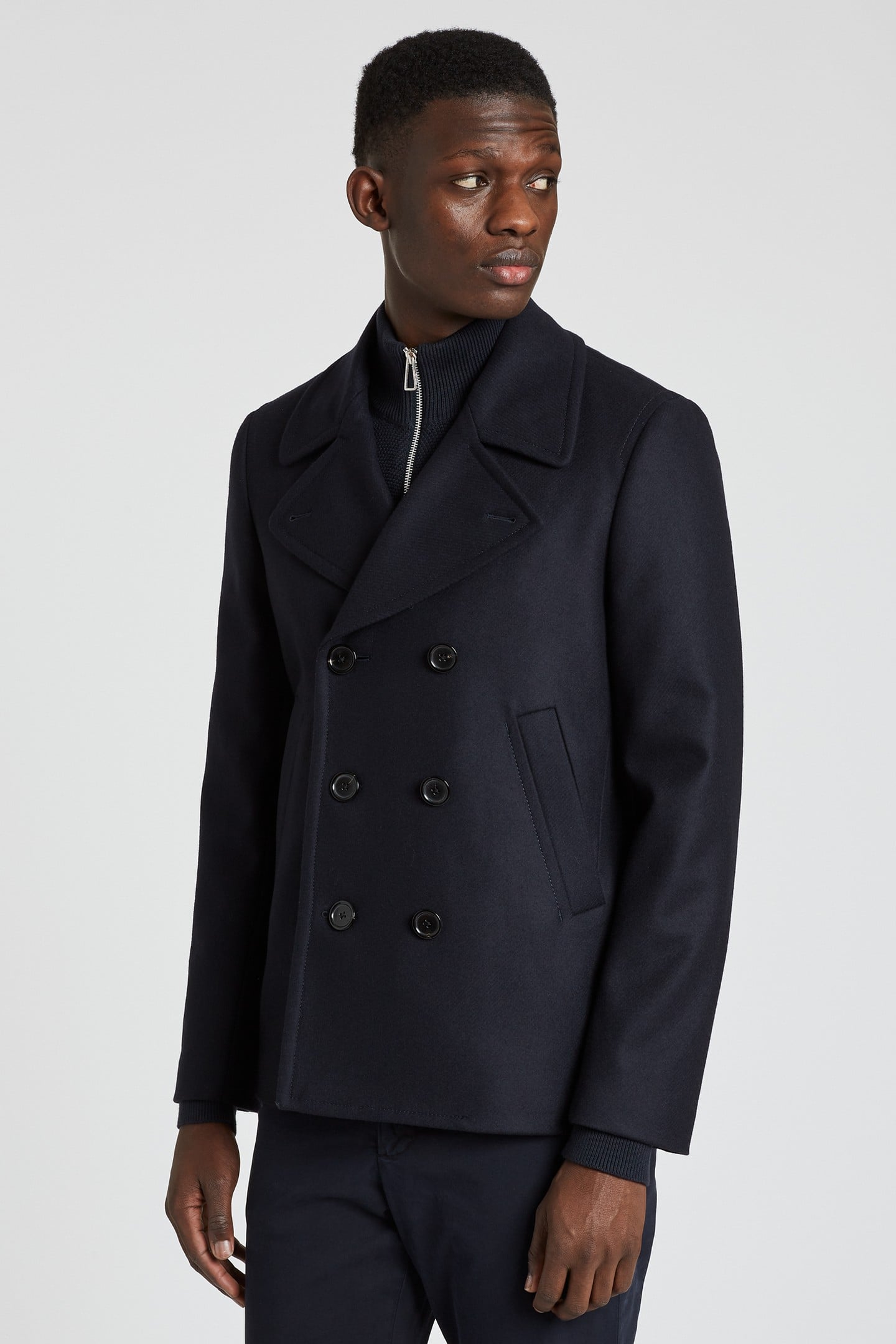 MENS CAR COAT FULLY LINED VERY DARK NAVY 1