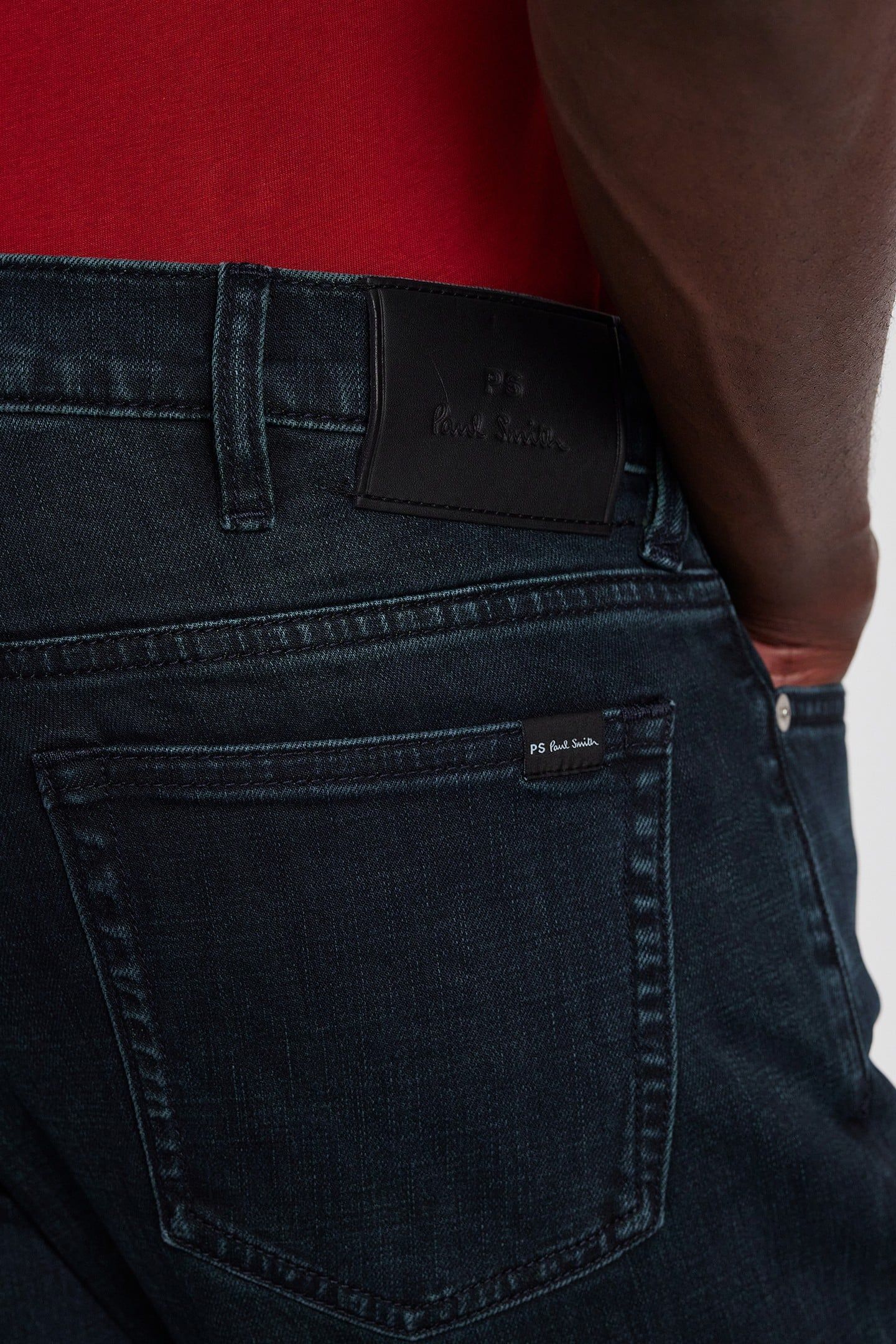 MENS SLIM STANDARD FIT JEAN OVER DYED NAVY + WASH 6