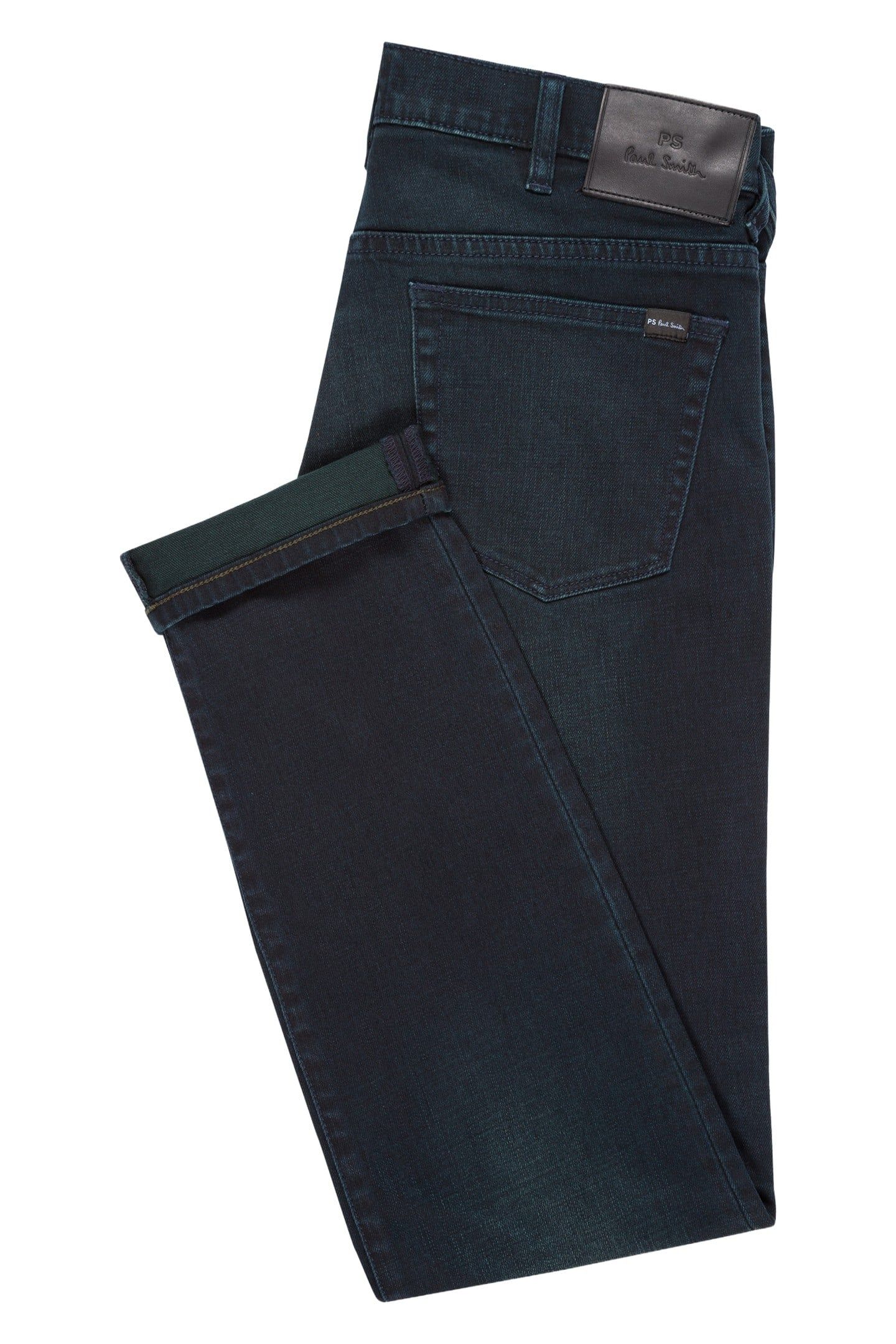 MENS SLIM STANDARD FIT JEAN OVER DYED NAVY + WASH 5