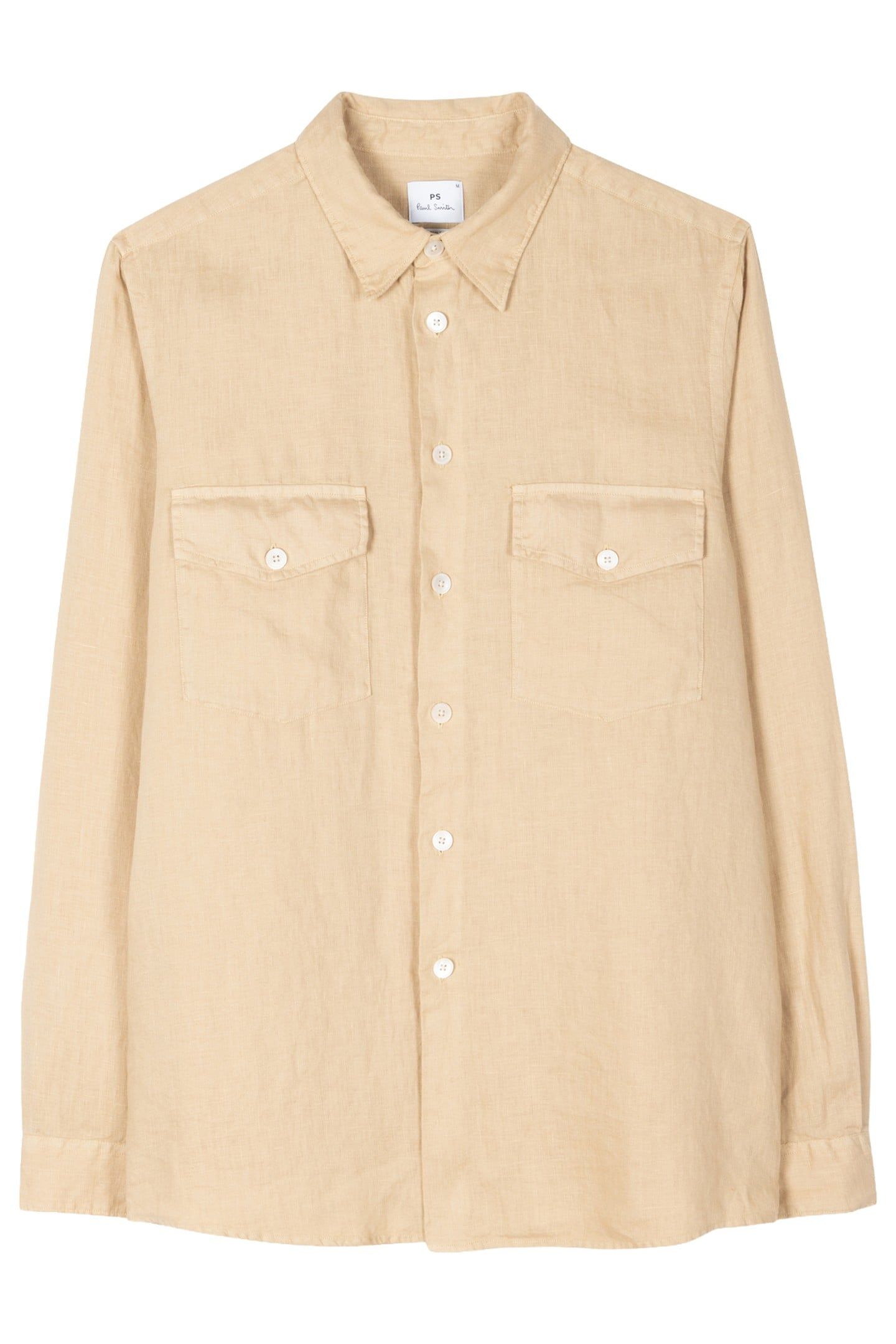 MENS LS REGULAR FIT SHIRT 2 PKT CAMEL 1