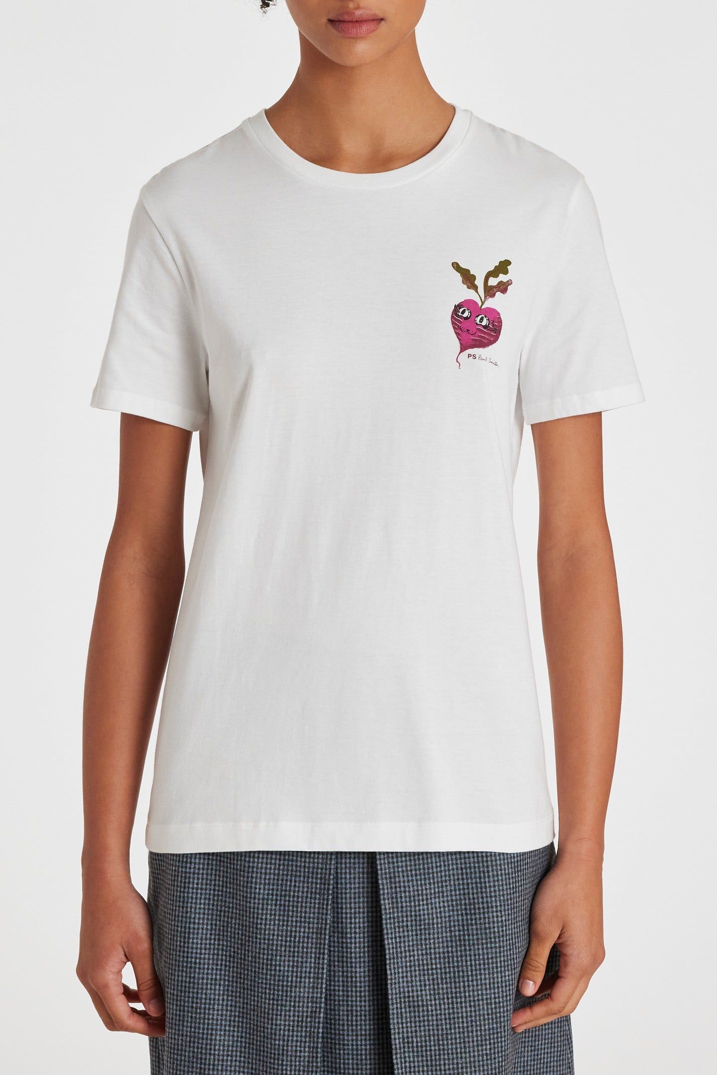 WOMENS BEETROOT T-SHIRT WHITE 1