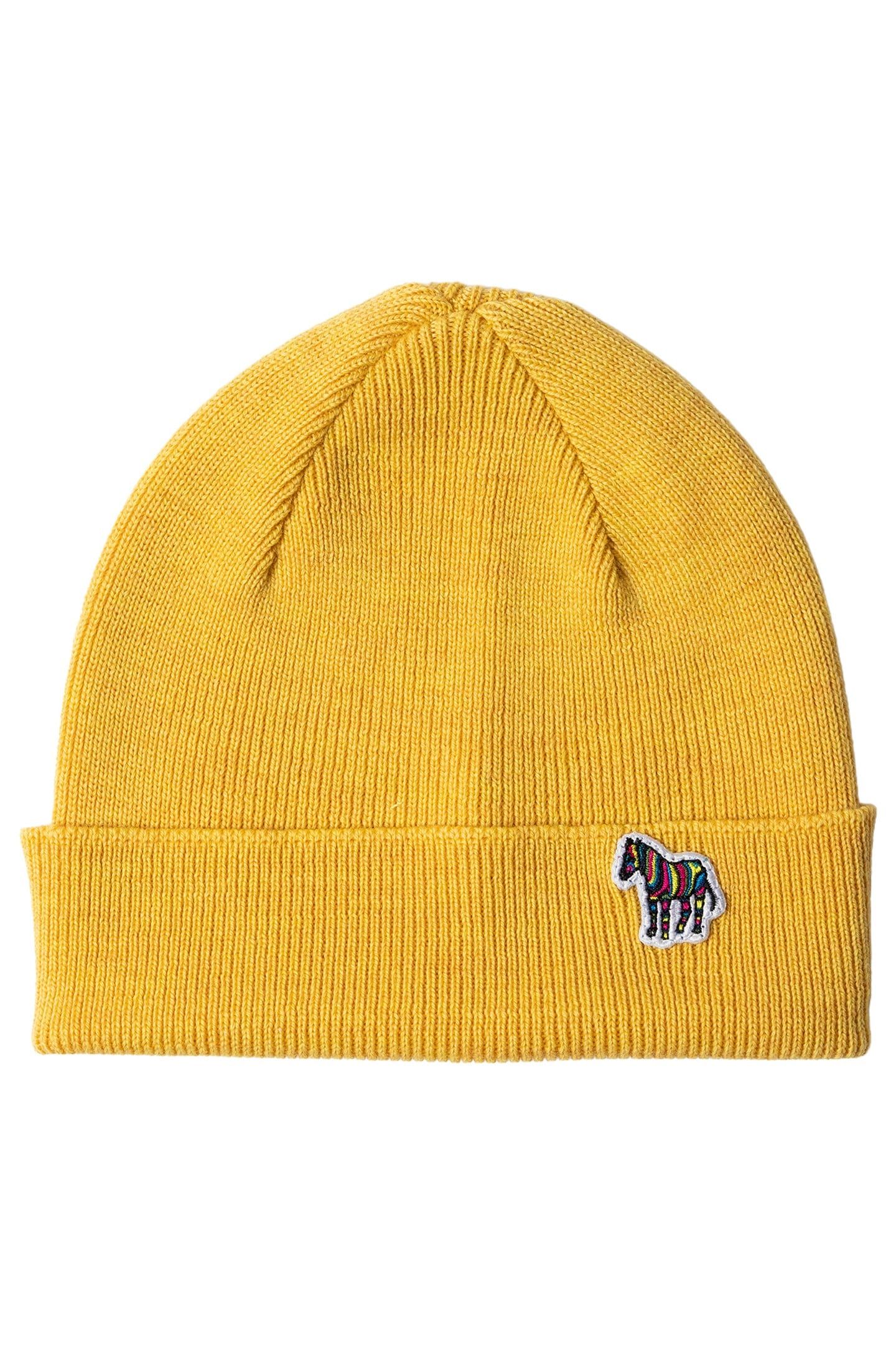 WOMEN BEANIE ZEBRA YELLOW 1