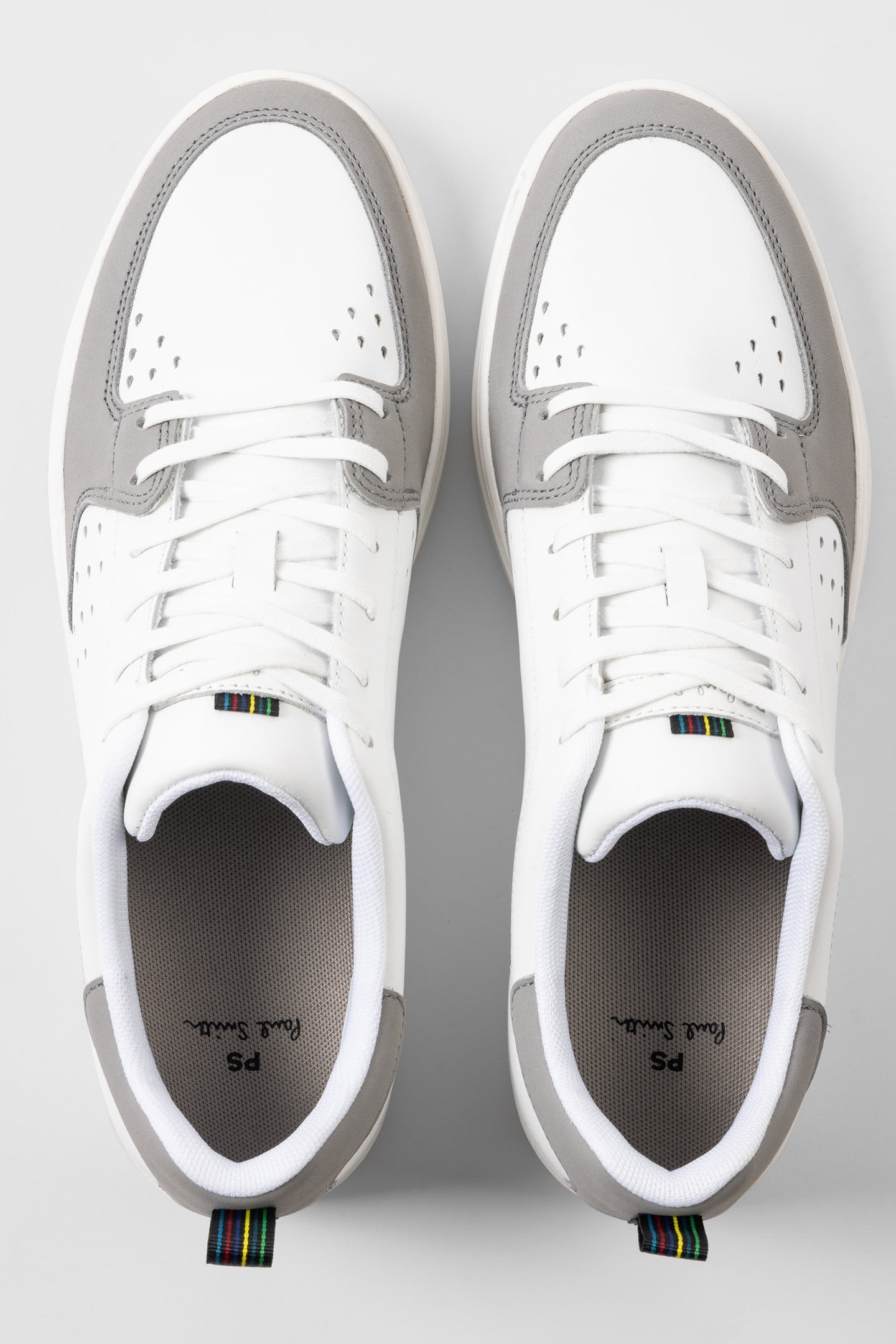 MENS SHOE COSMO WHITE GREY TOE WHITE 5