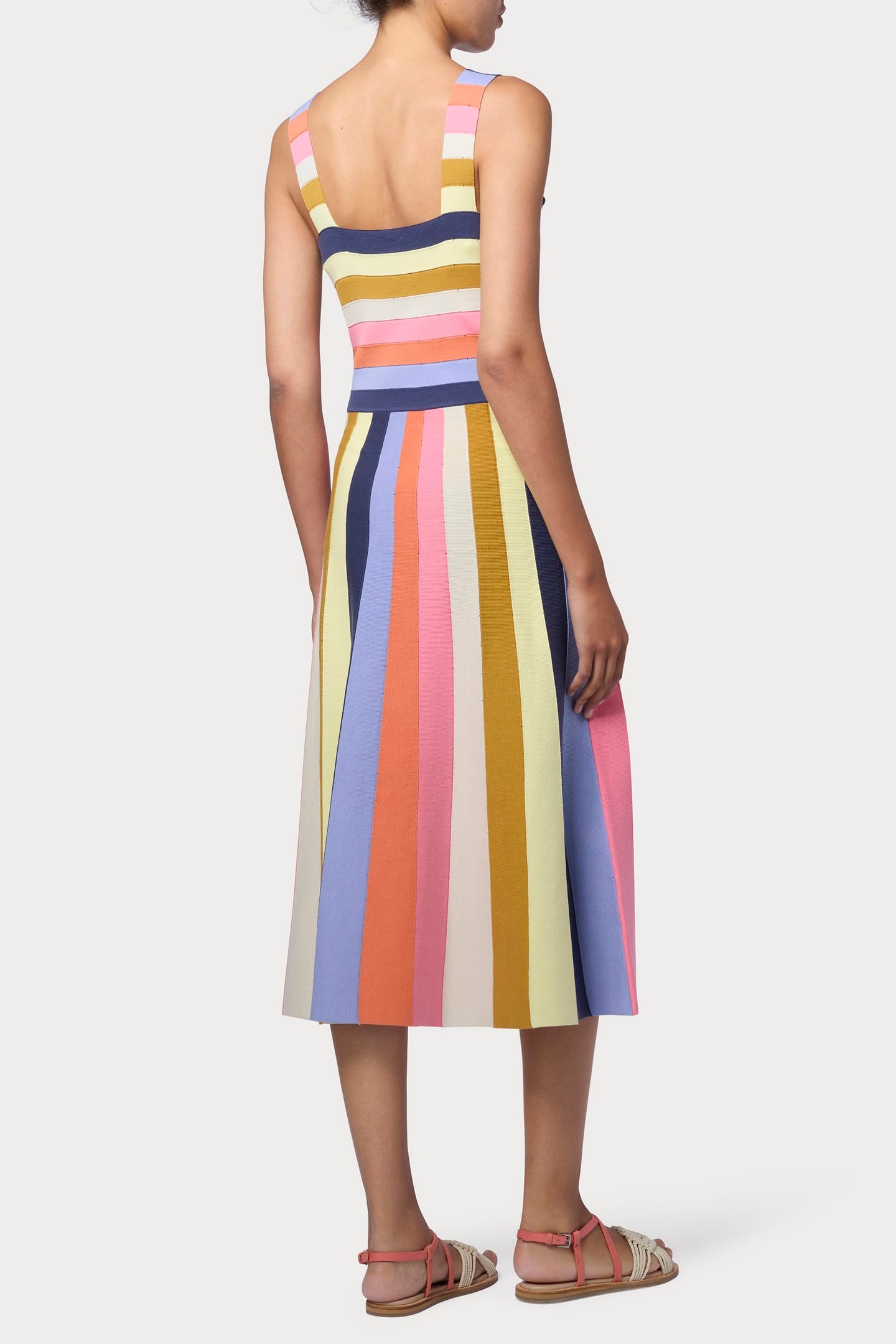WOMENS KNITTED DRESS MULTI COLOURED 2
