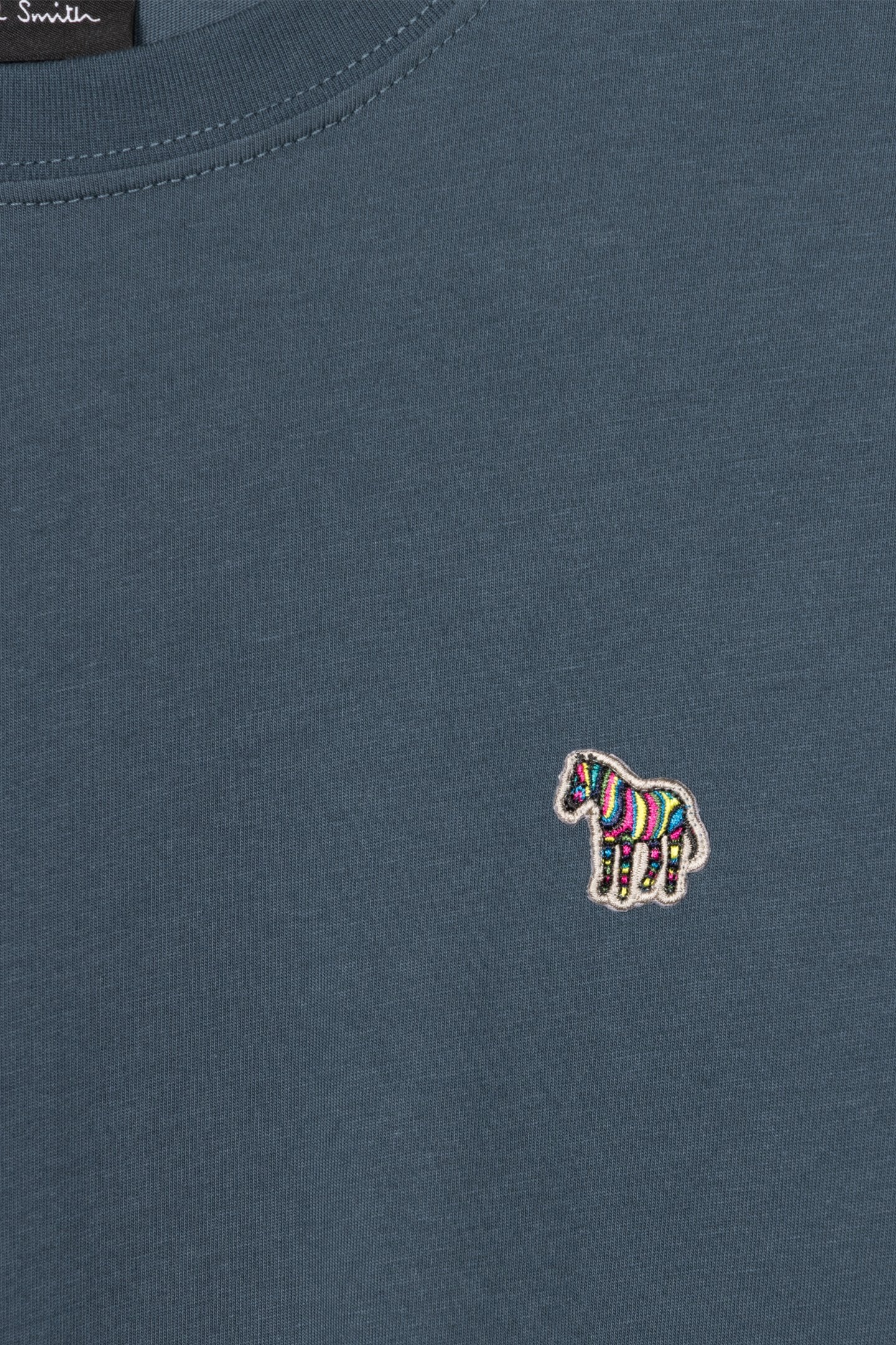 MENS SS REG FIT TSHIRT ZEBRA BADGE INDIGO 4