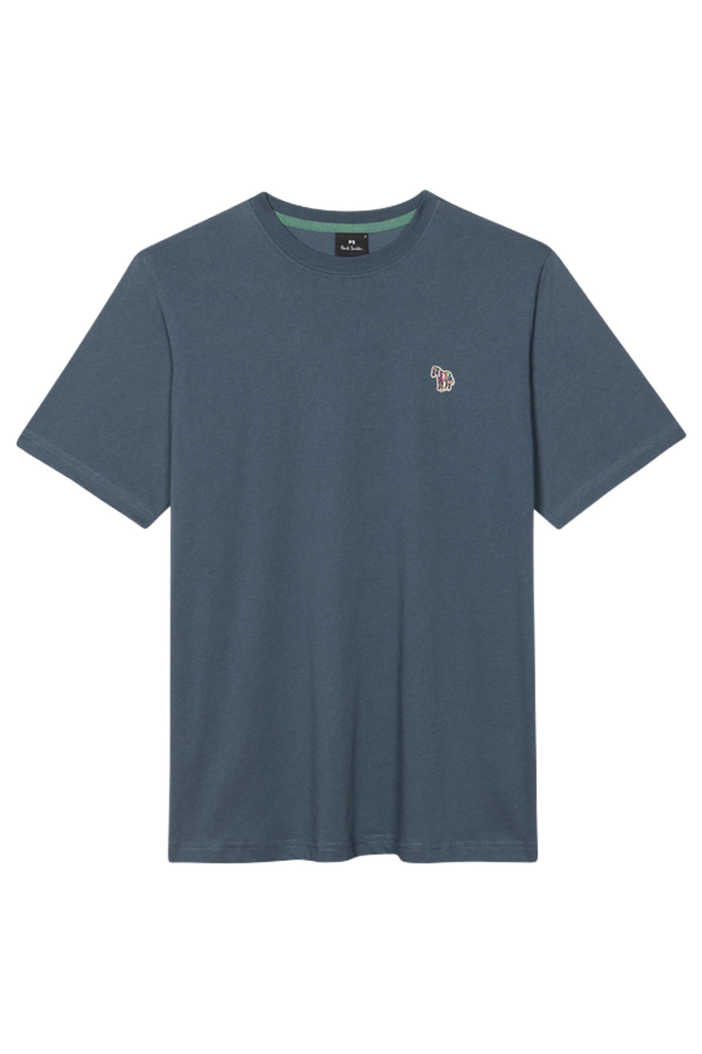 MENS SS REG FIT TSHIRT ZEBRA BADGE INDIGO 3