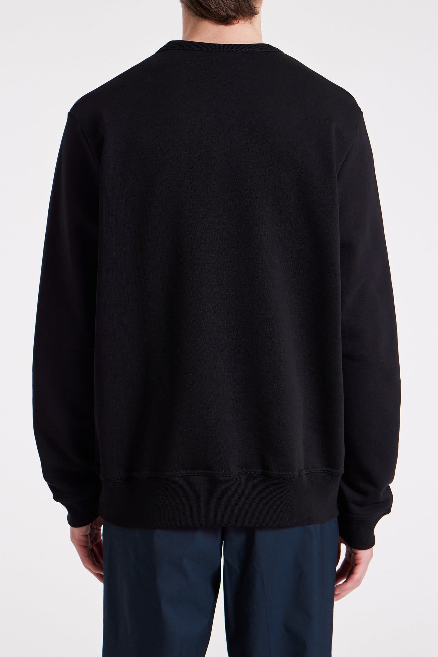 MENS REG FIT CREW NECK SWEAT BLACK 2