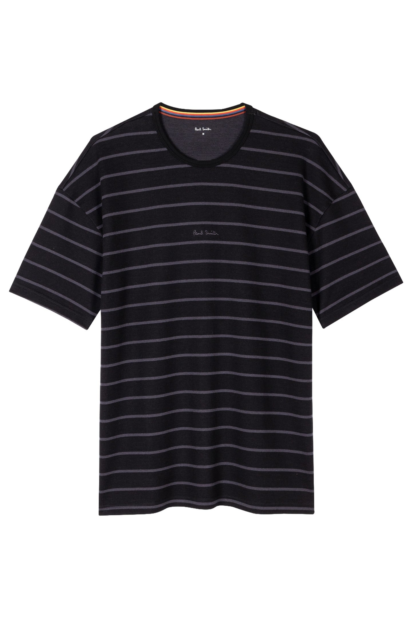 MEN TOP RELAX LOGO STRIPE BLACK 1