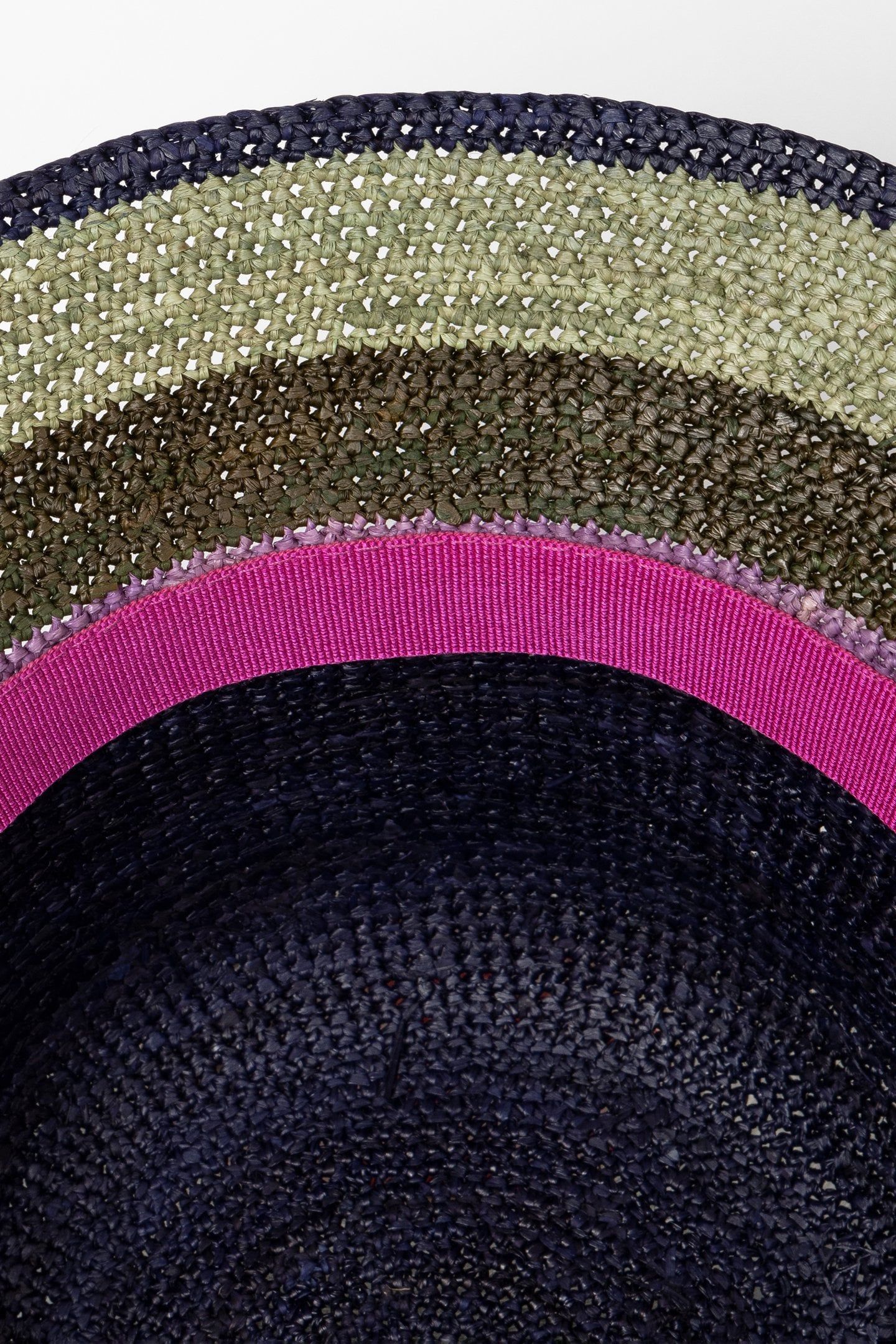 MEN HAT STRAW STRIPE BRIM NAVY 4