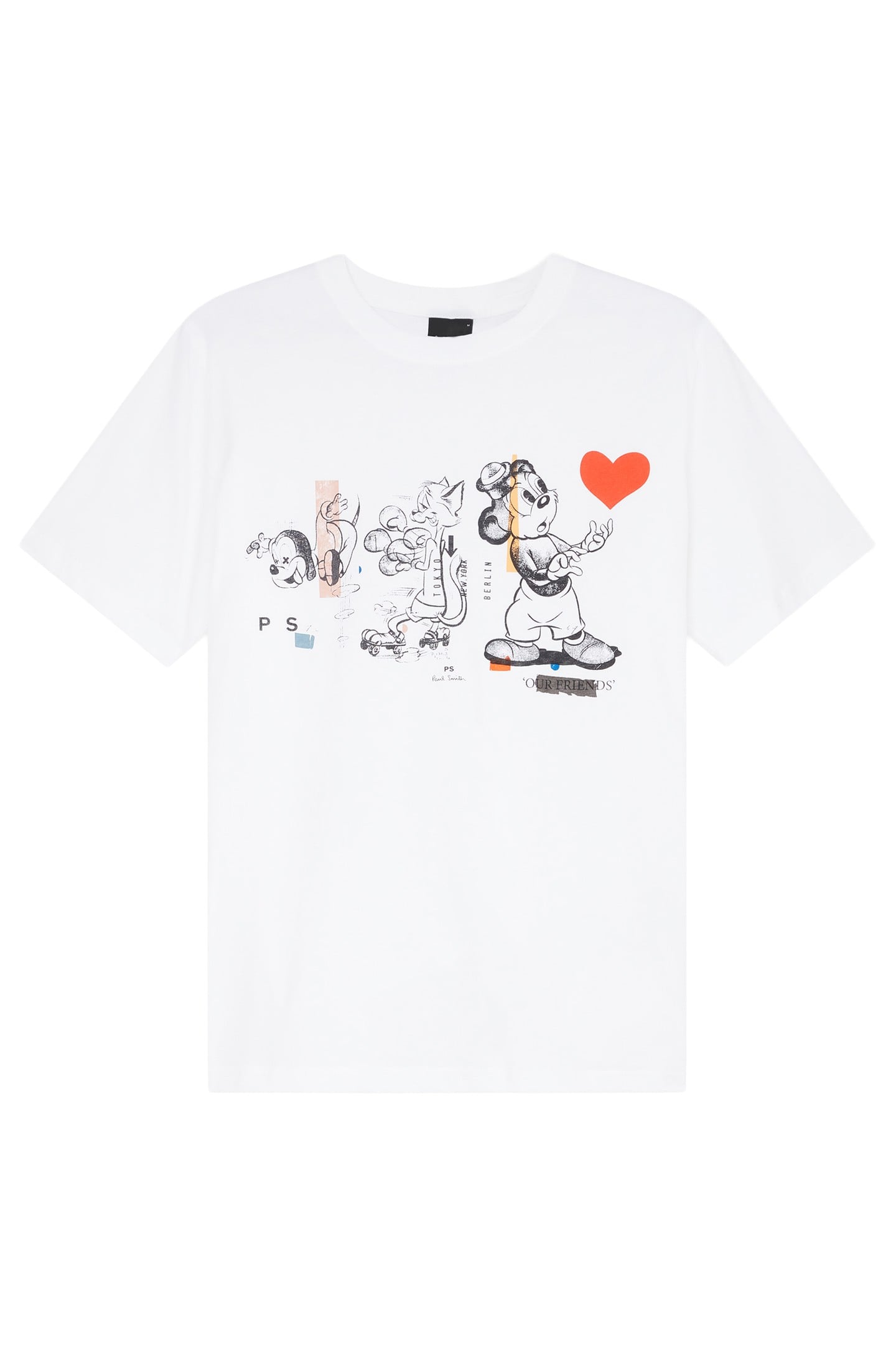 MENS REG FIT T SHIRT CARTOON WHITE 1