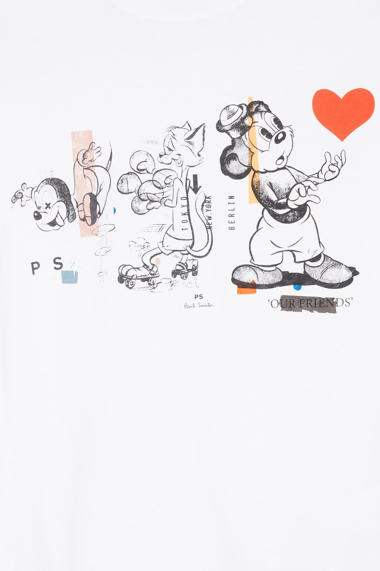 MENS REG FIT T SHIRT CARTOON WHITE 2