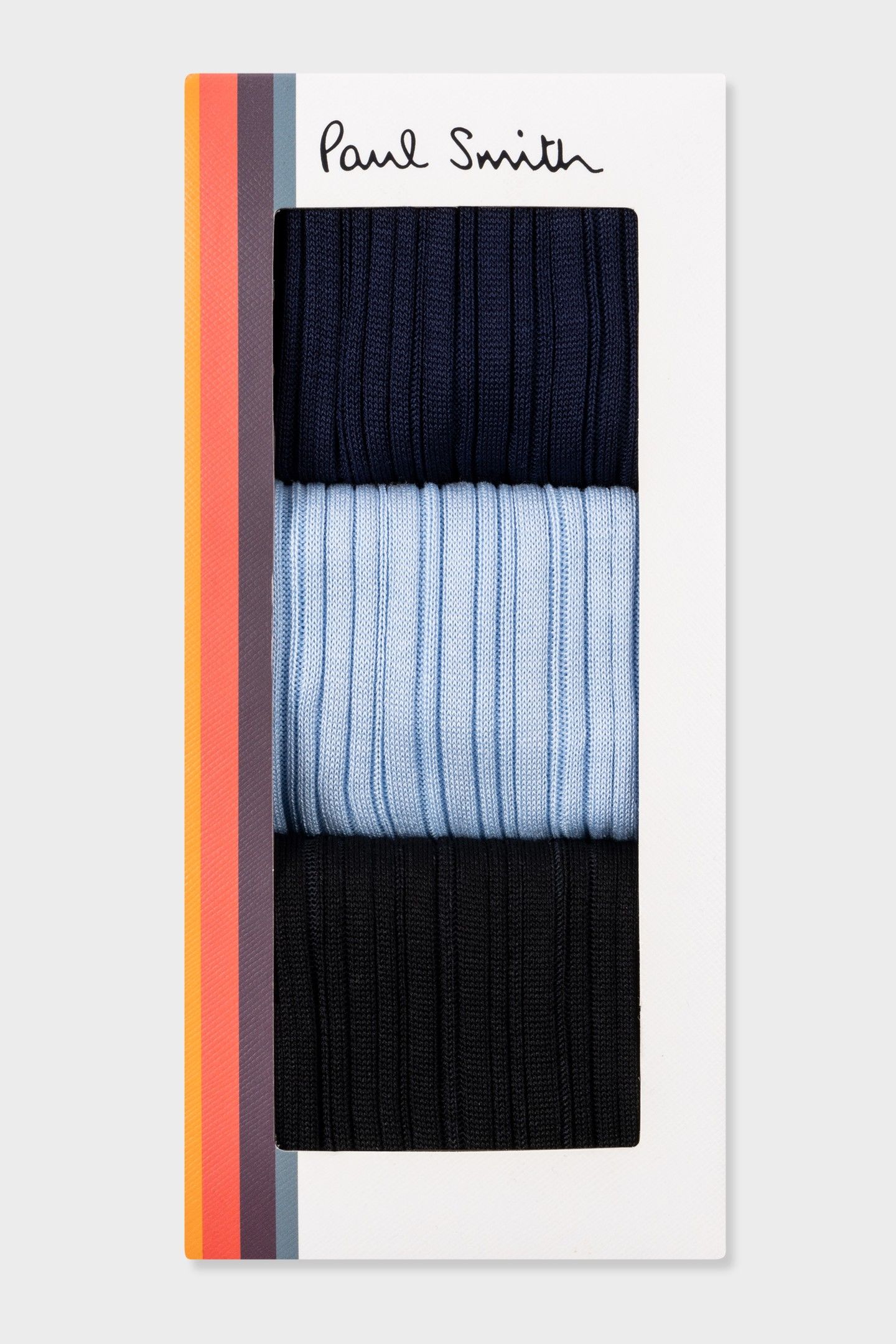 MEN SOCK 3 PACK SIG RIB MIXED PLATE 1 2