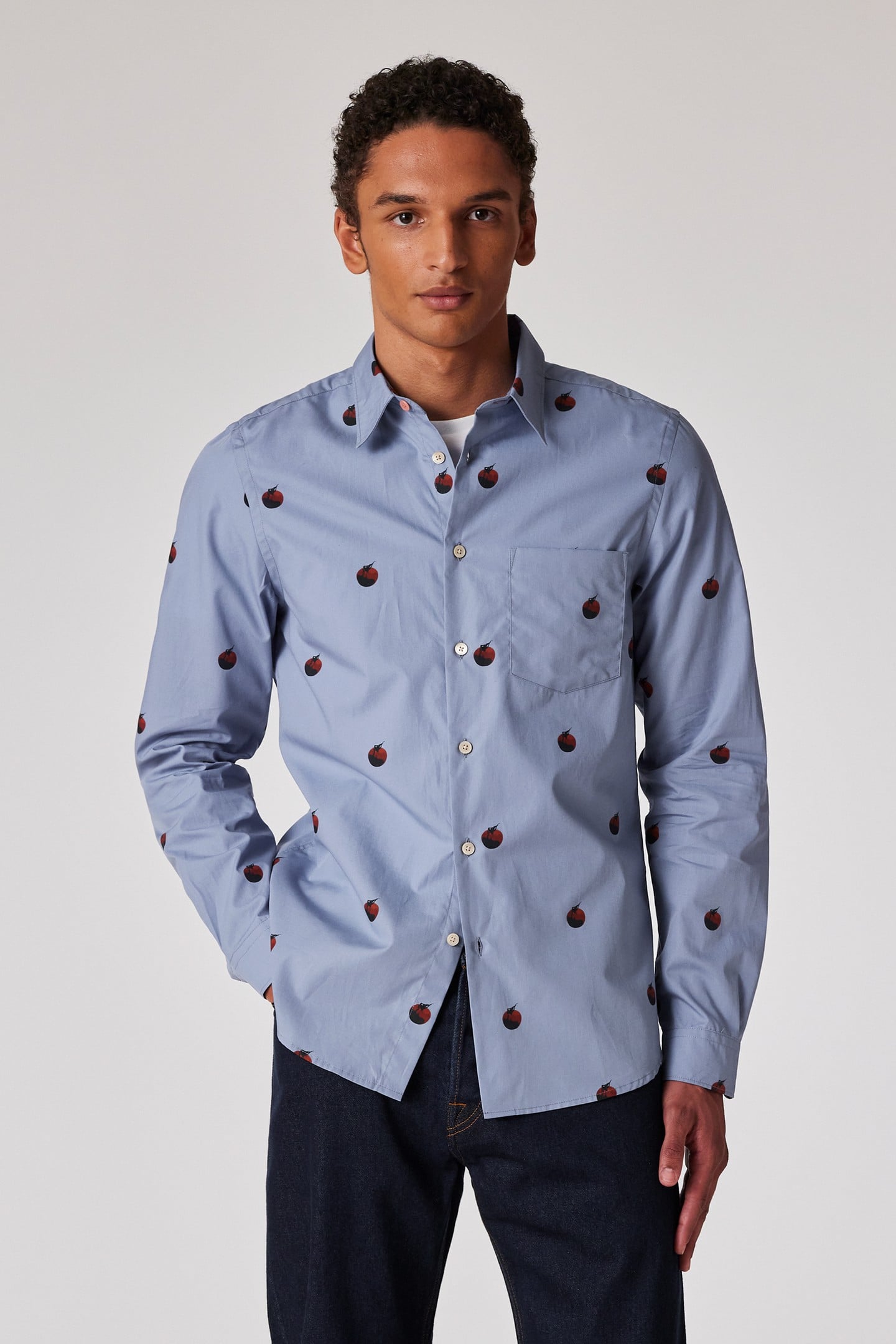 MENS LS TAILORED FIT SHIRT LIGHT BLUE 1