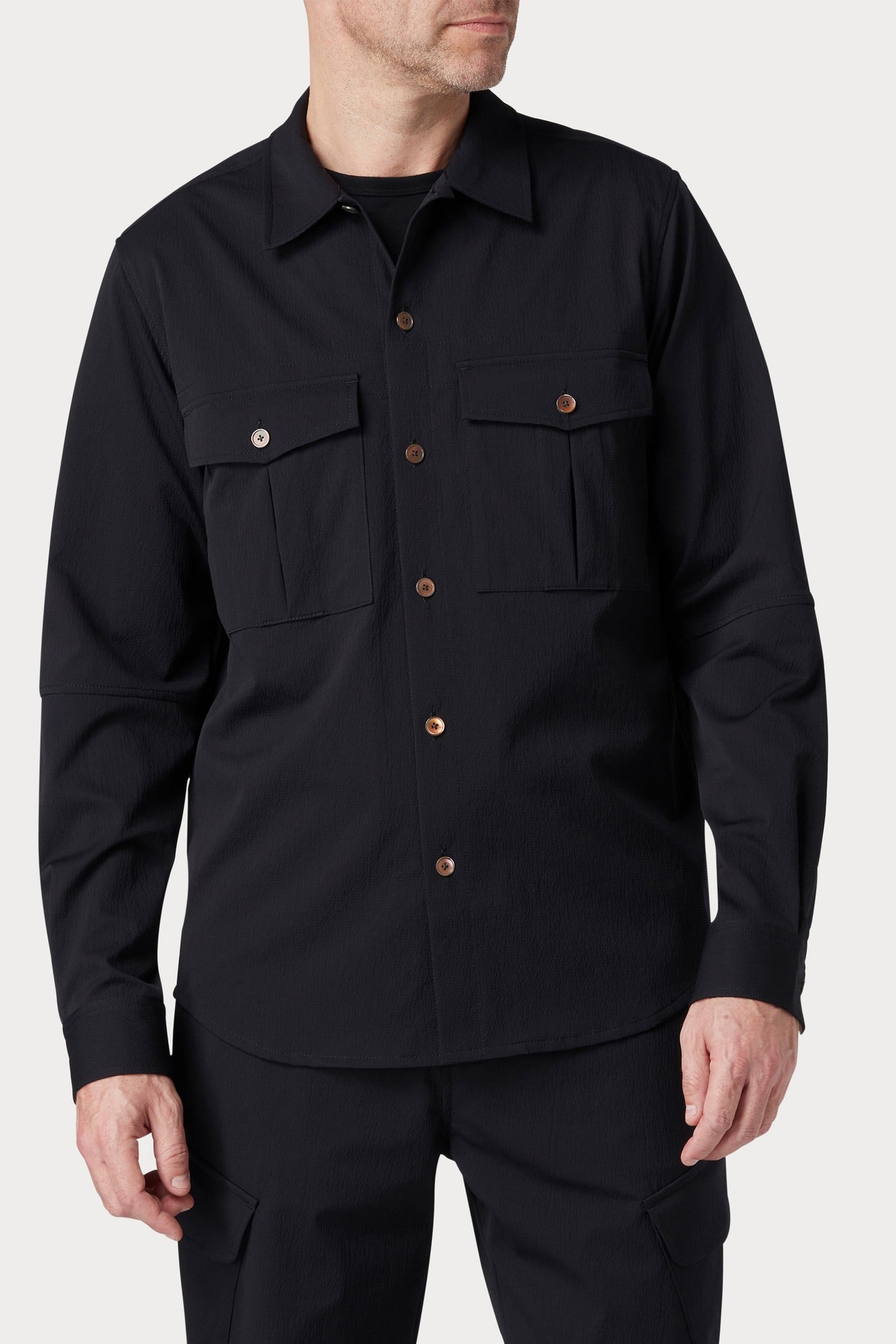 MENS LS UTILITY SHIRT BLACK 2