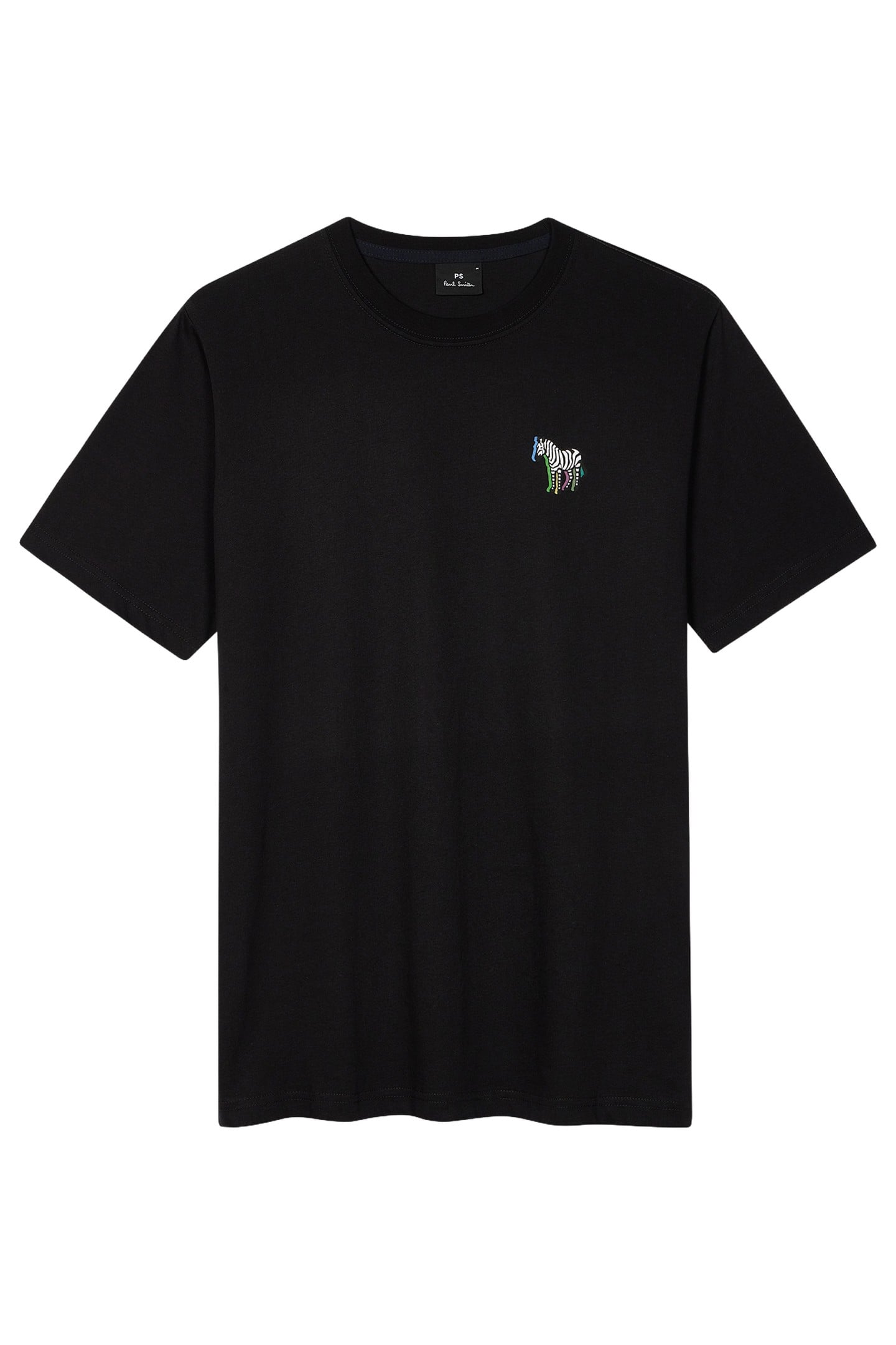 MENS REG FIT SS T SHIRT ZEBRA PUFF BLACK 1