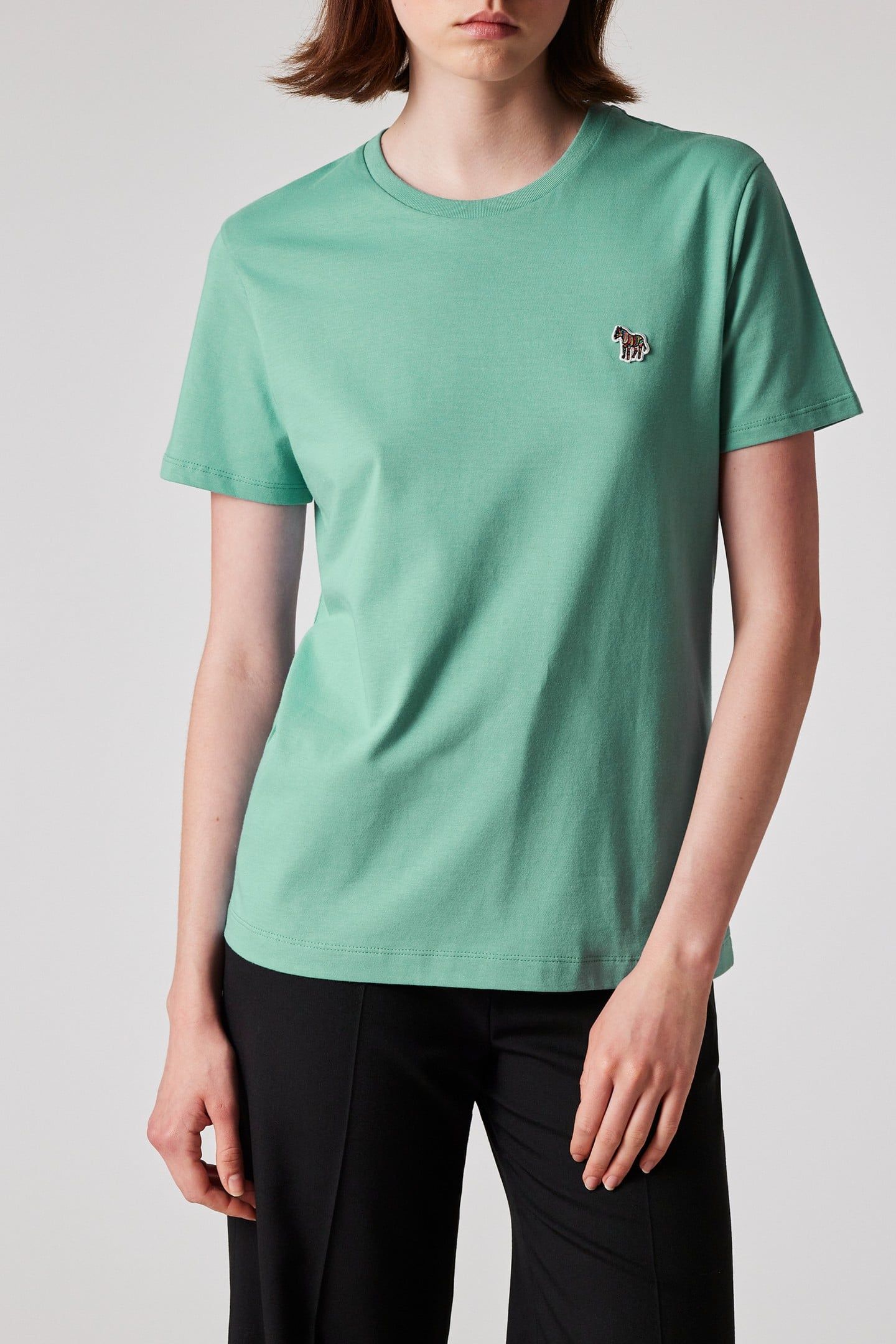 WOMENS ZEBRA T-SHIRT PETROL BLUE 1