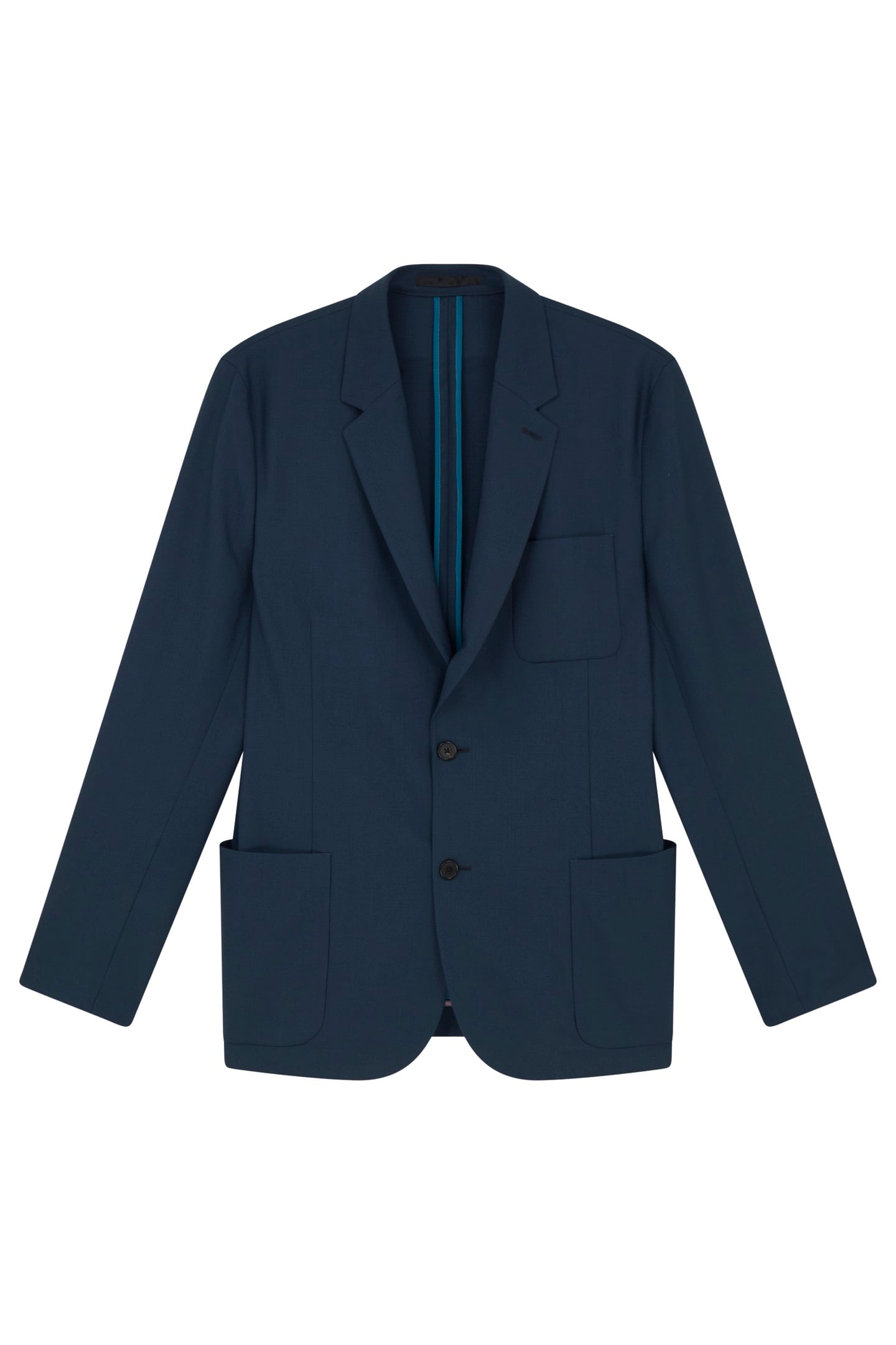 MENS 2 BUTTON JACKET PETROL GREEN 1