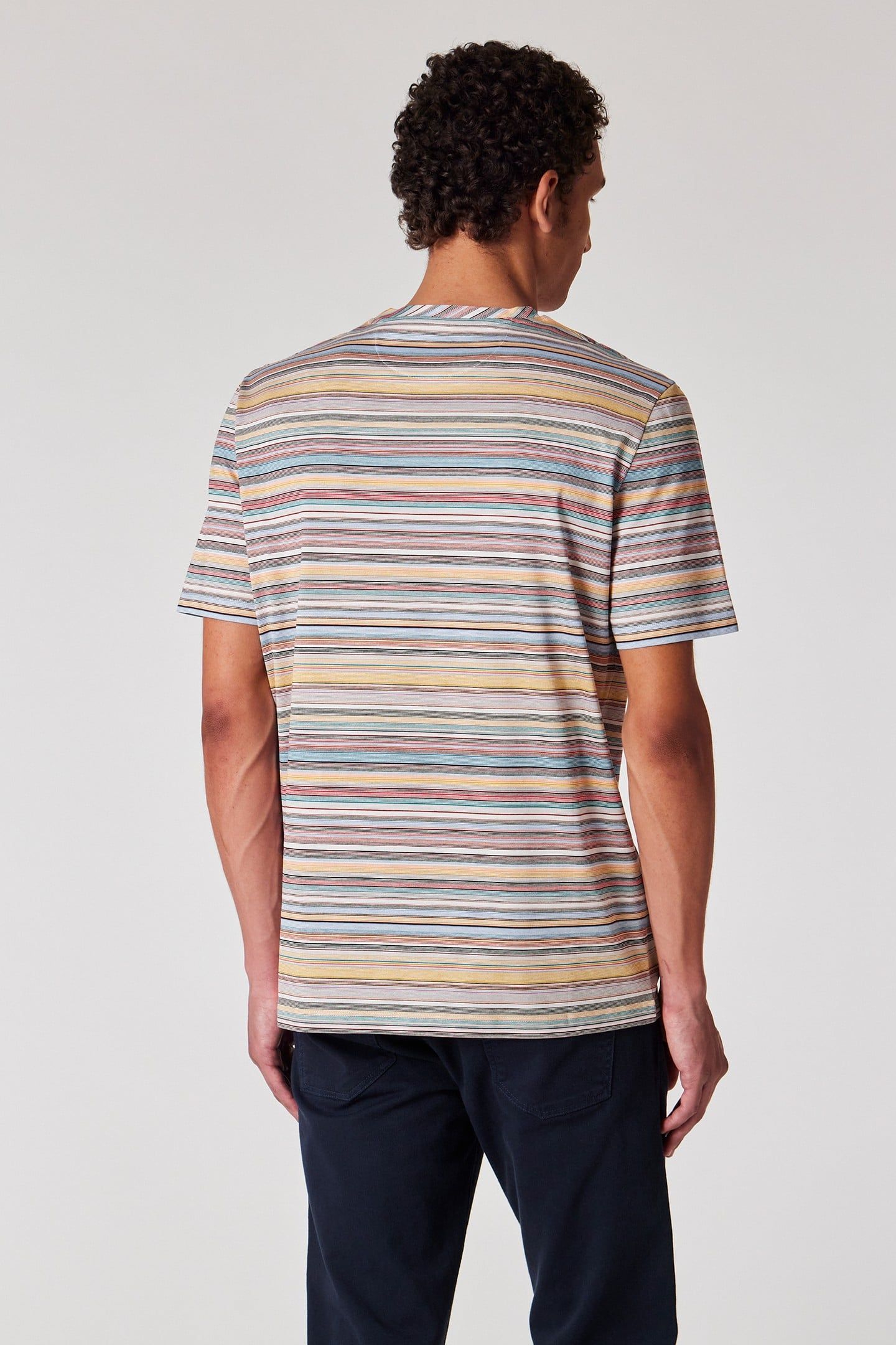 MENS SIGNATURE STRIPE TSHIRT MULTI COLOURED 2