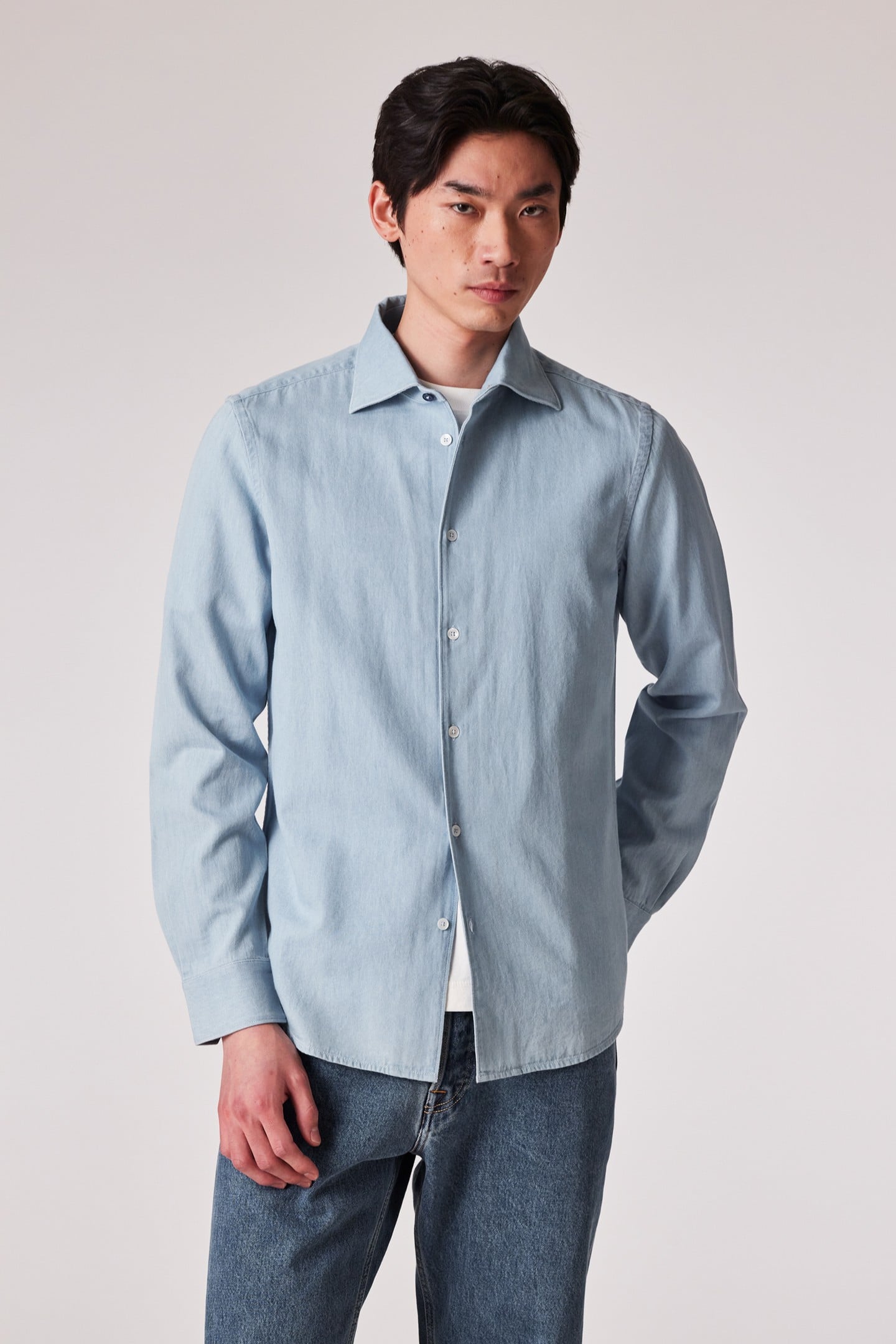 MENS S/C SLIM FIT SHIRT LIGHT BASE 1