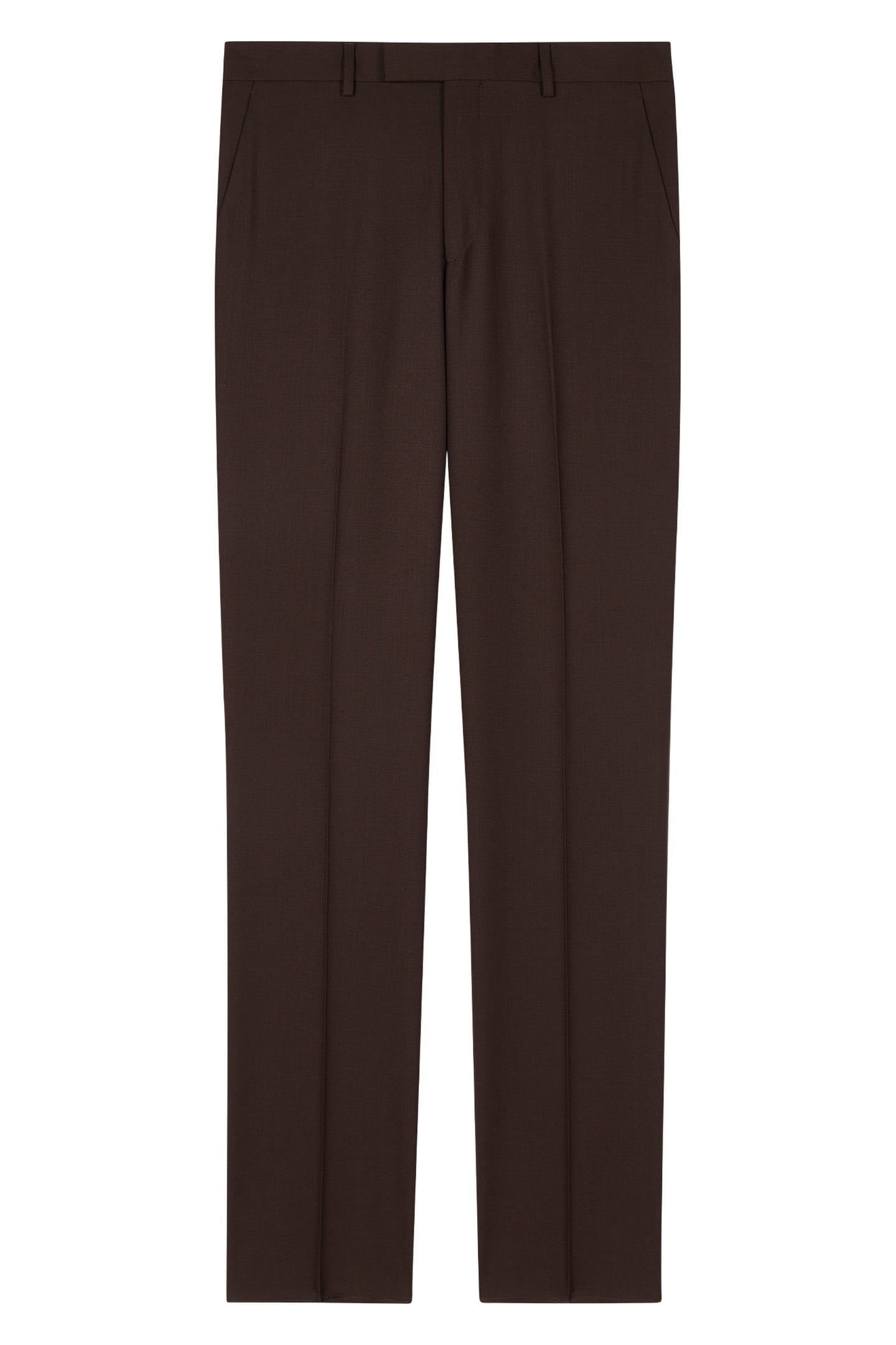 MENS TAILORED FIT 2 BUTTON SUIT DARK BROWN 7