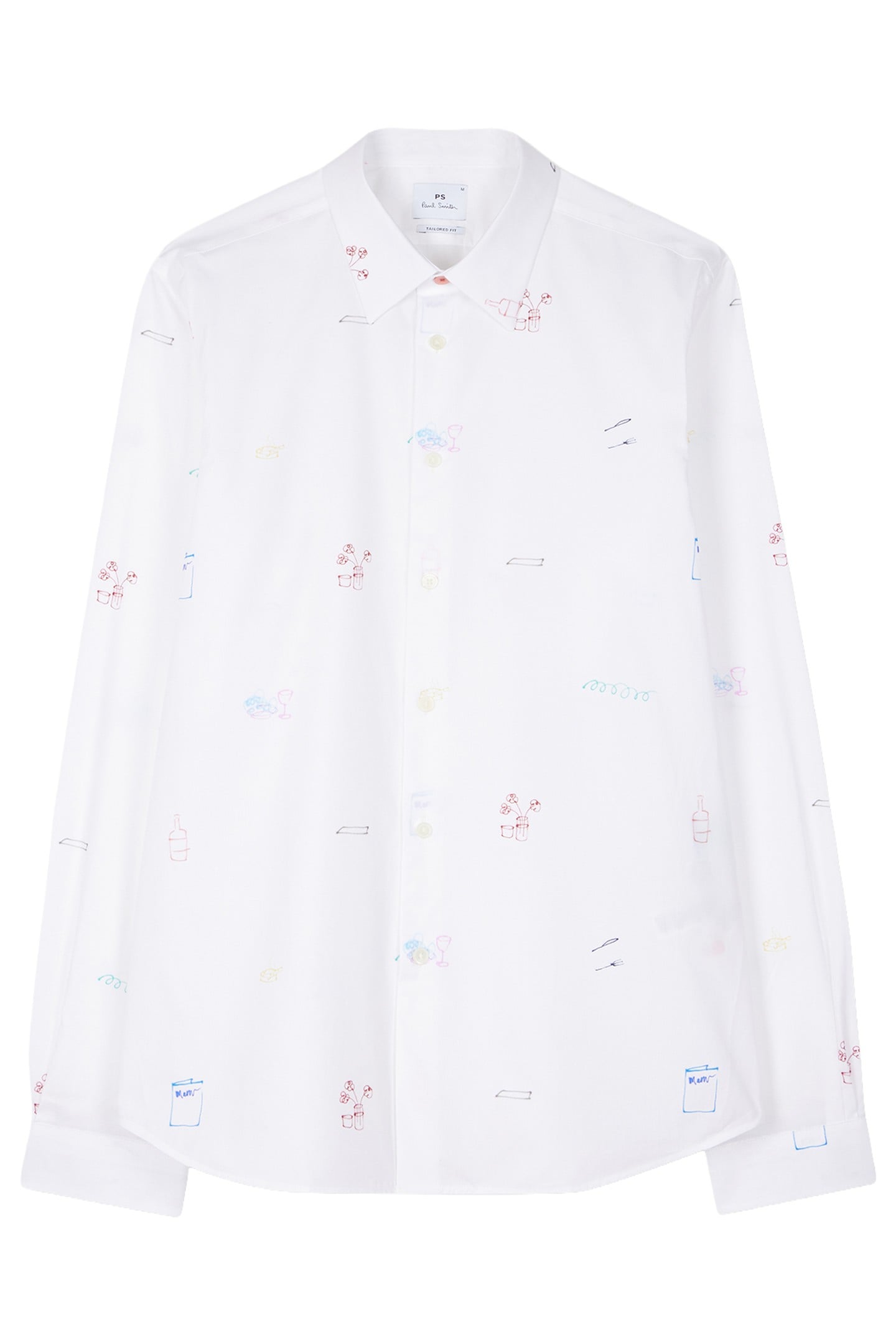 MENS LS TAILORED FIT SHIRT WHITE 4