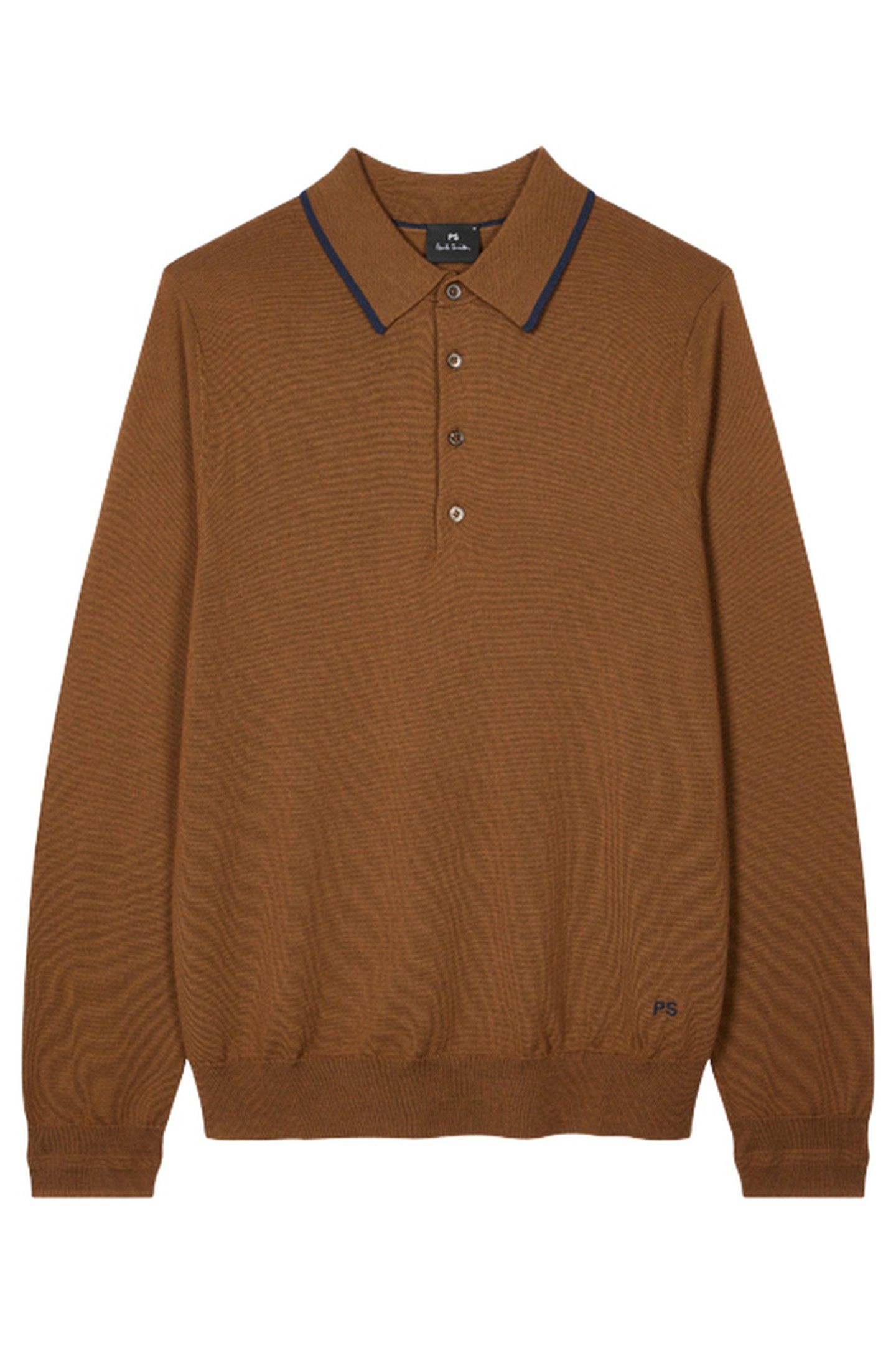 MENS SWEATER LS POLO MUD 2