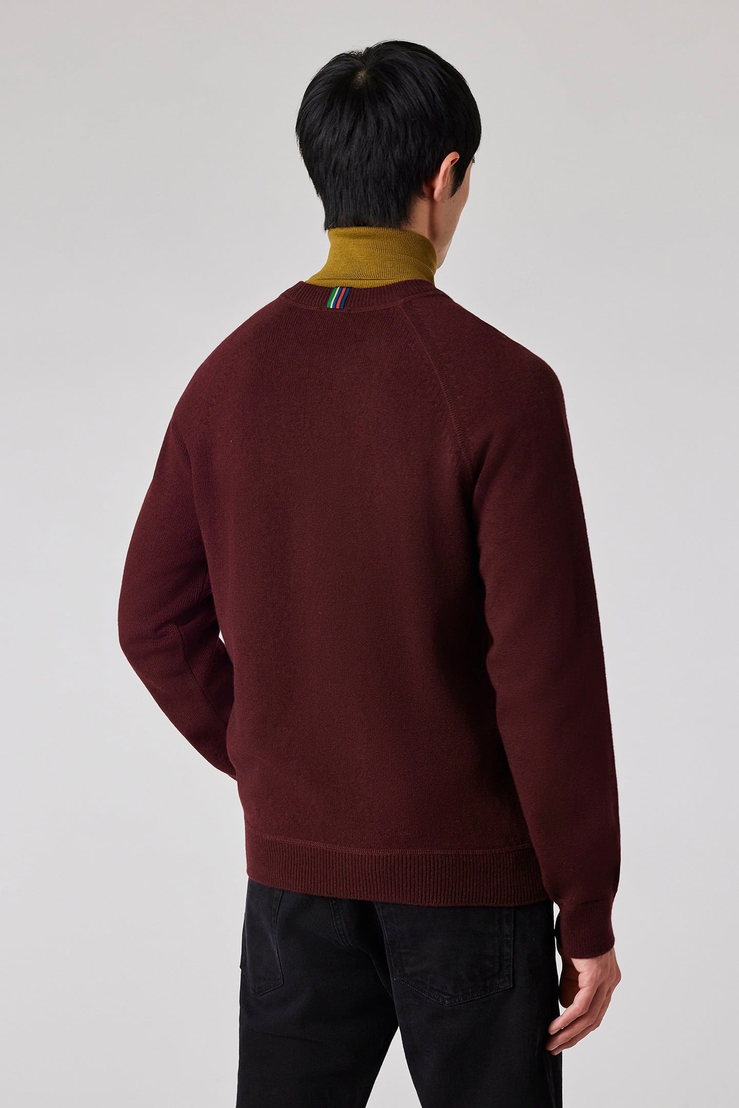 MENS SWEATER CREW NECK BURGUNDY/ BORDE 5