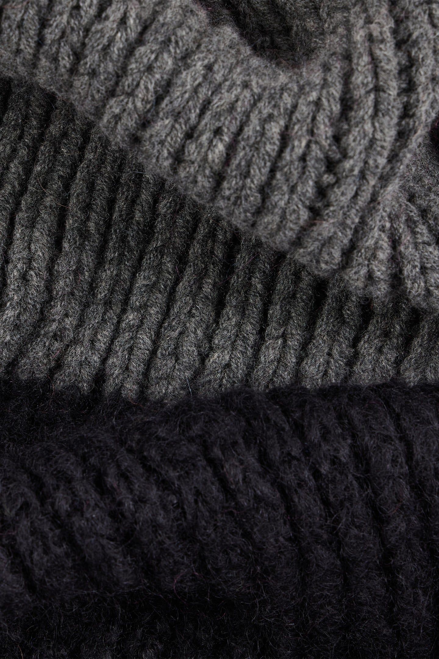 MEN SCARF MOHAIR BLACK 4