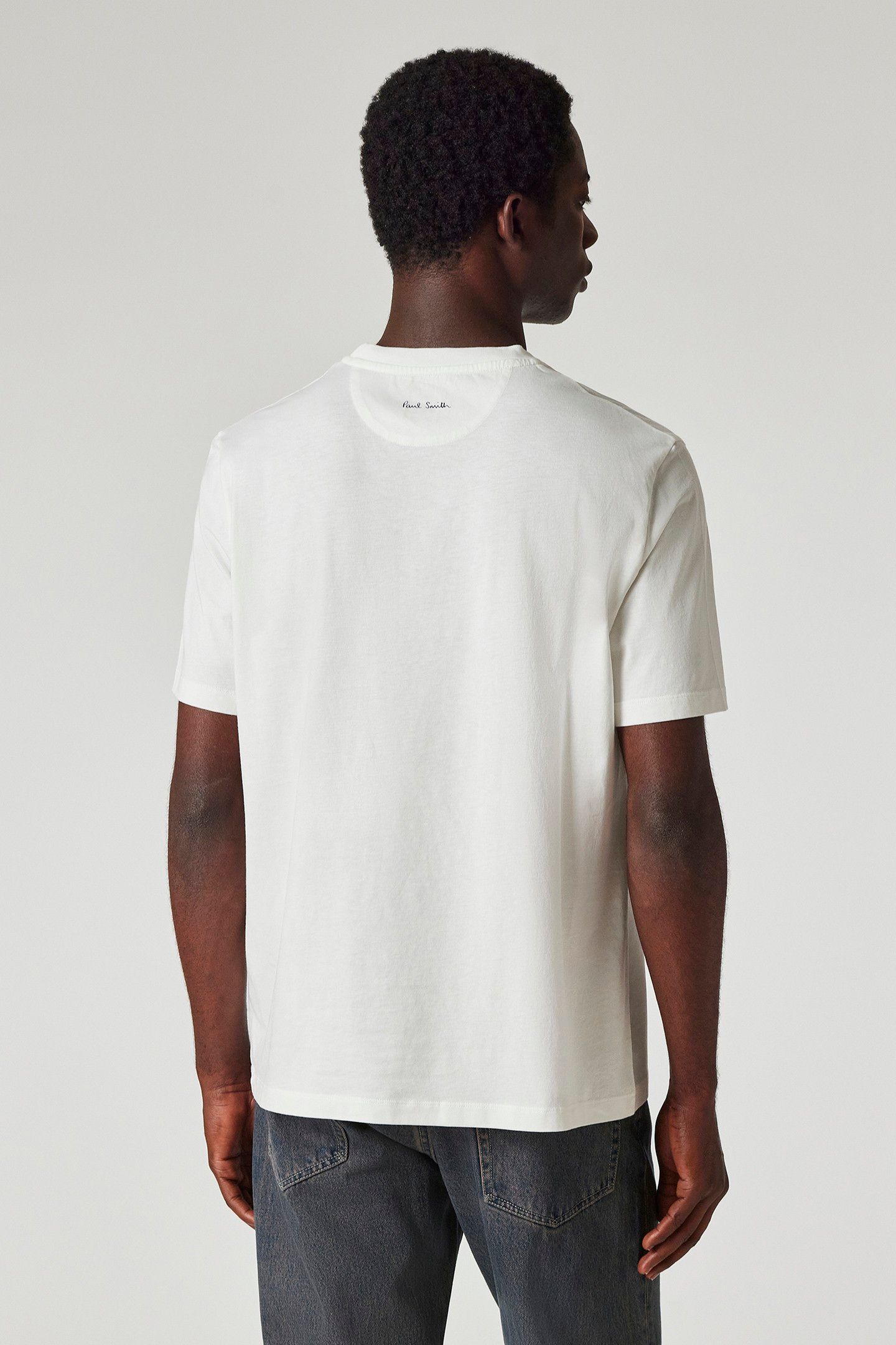 MENS PHOTO FLOWER PRINT TSHIRT WHITE 2