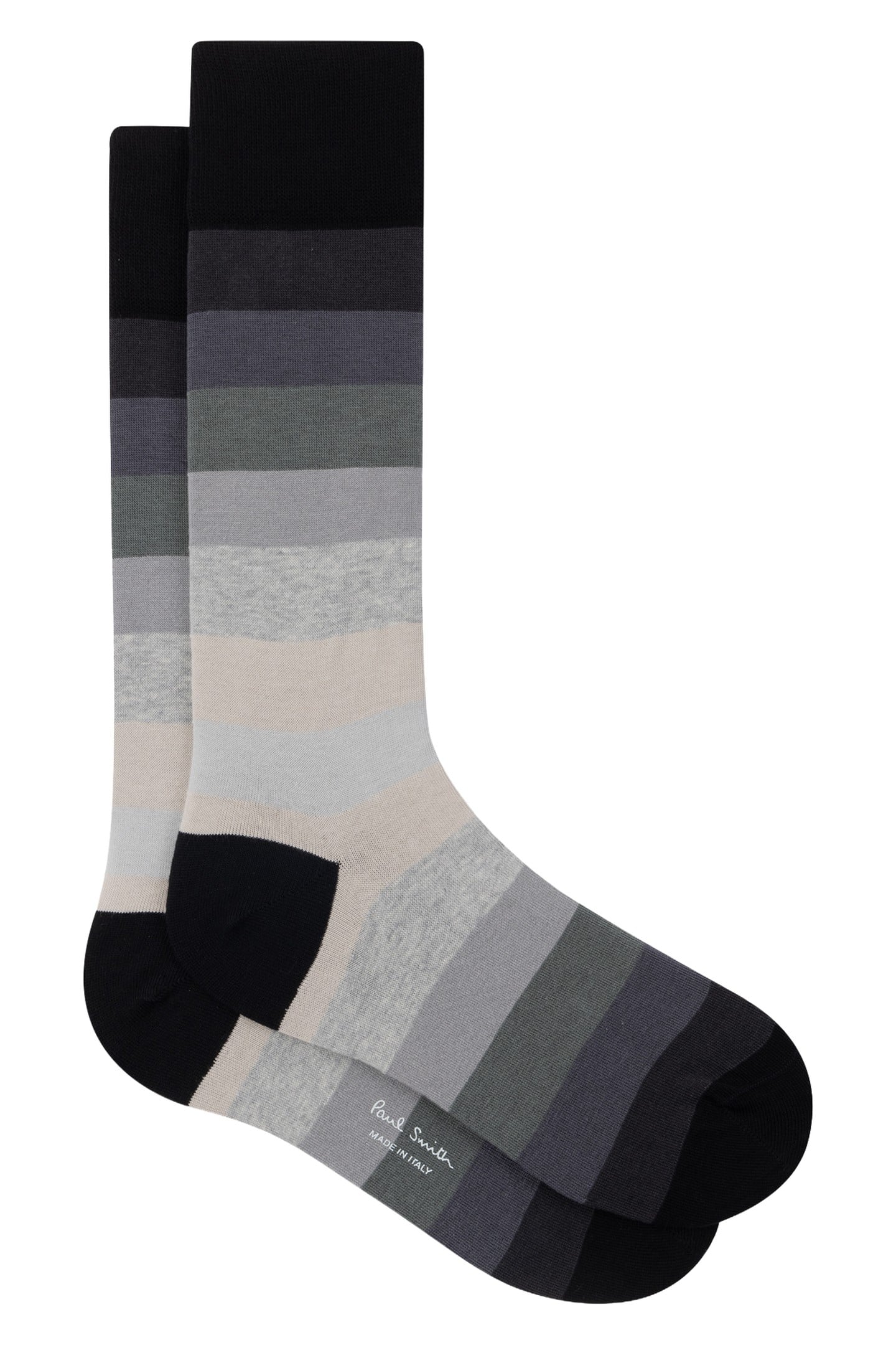 MEN SOCK ERWIN STRPE BLACK 1
