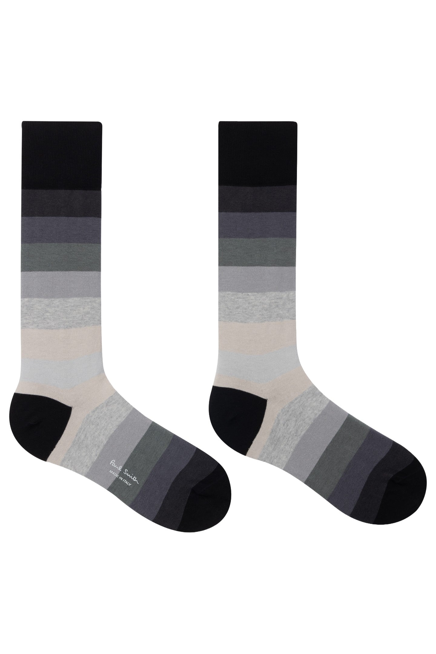 MEN SOCK ERWIN STRPE BLACK 2