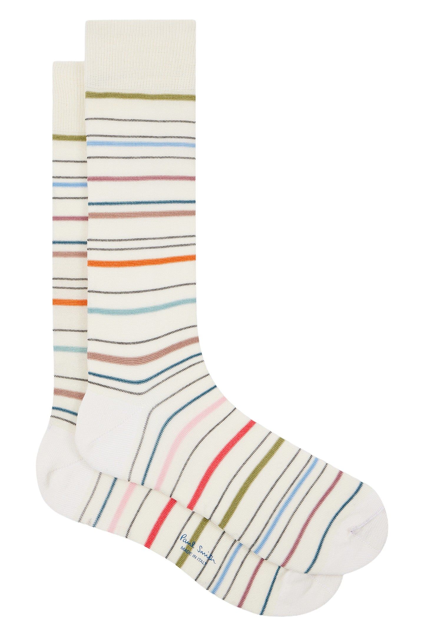 MEN SOCK PENCIL STRP OFF WHITE 1