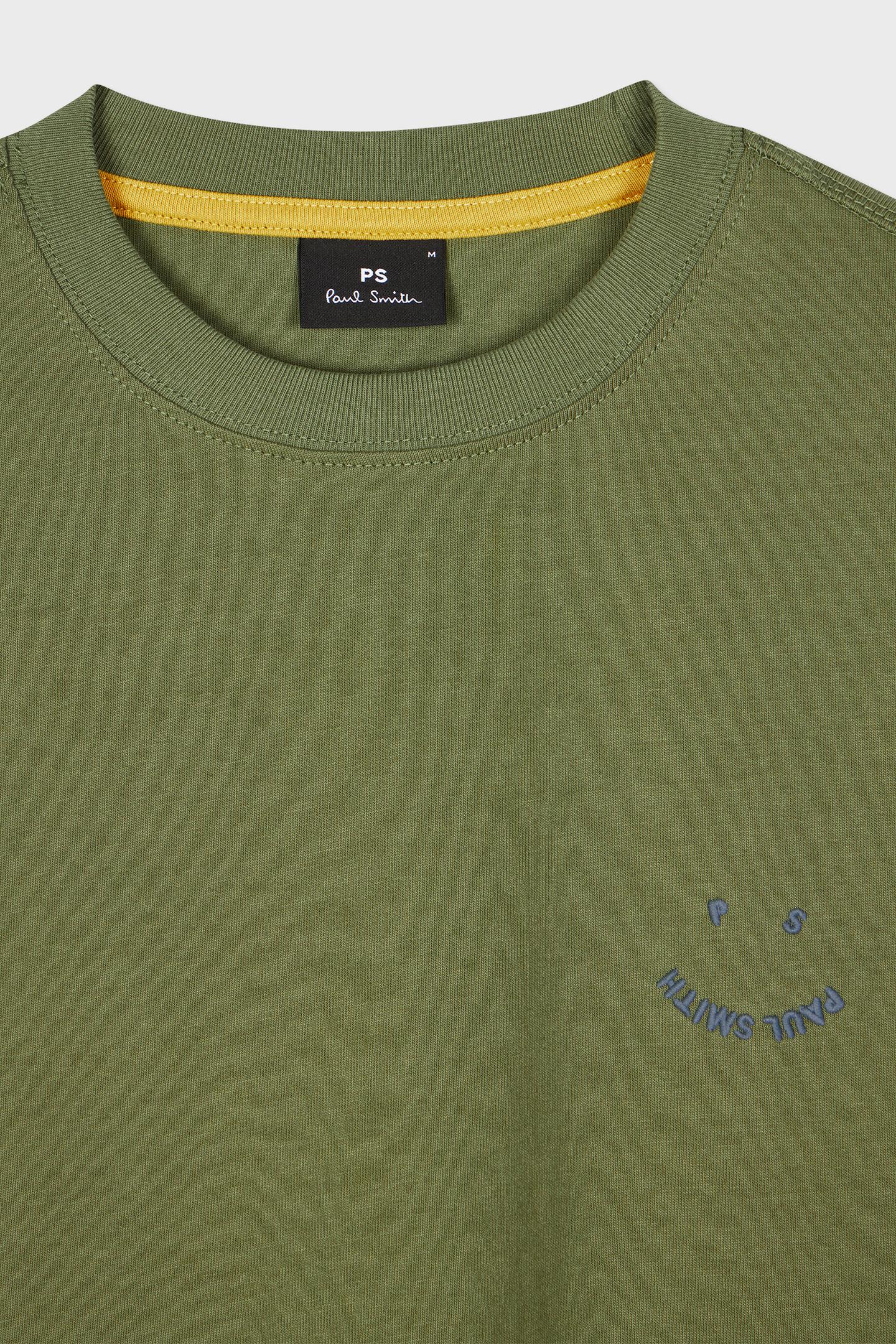 MENS REG FIT SS TSHIRT PS HAPPY LT GREYISH GREEN 2