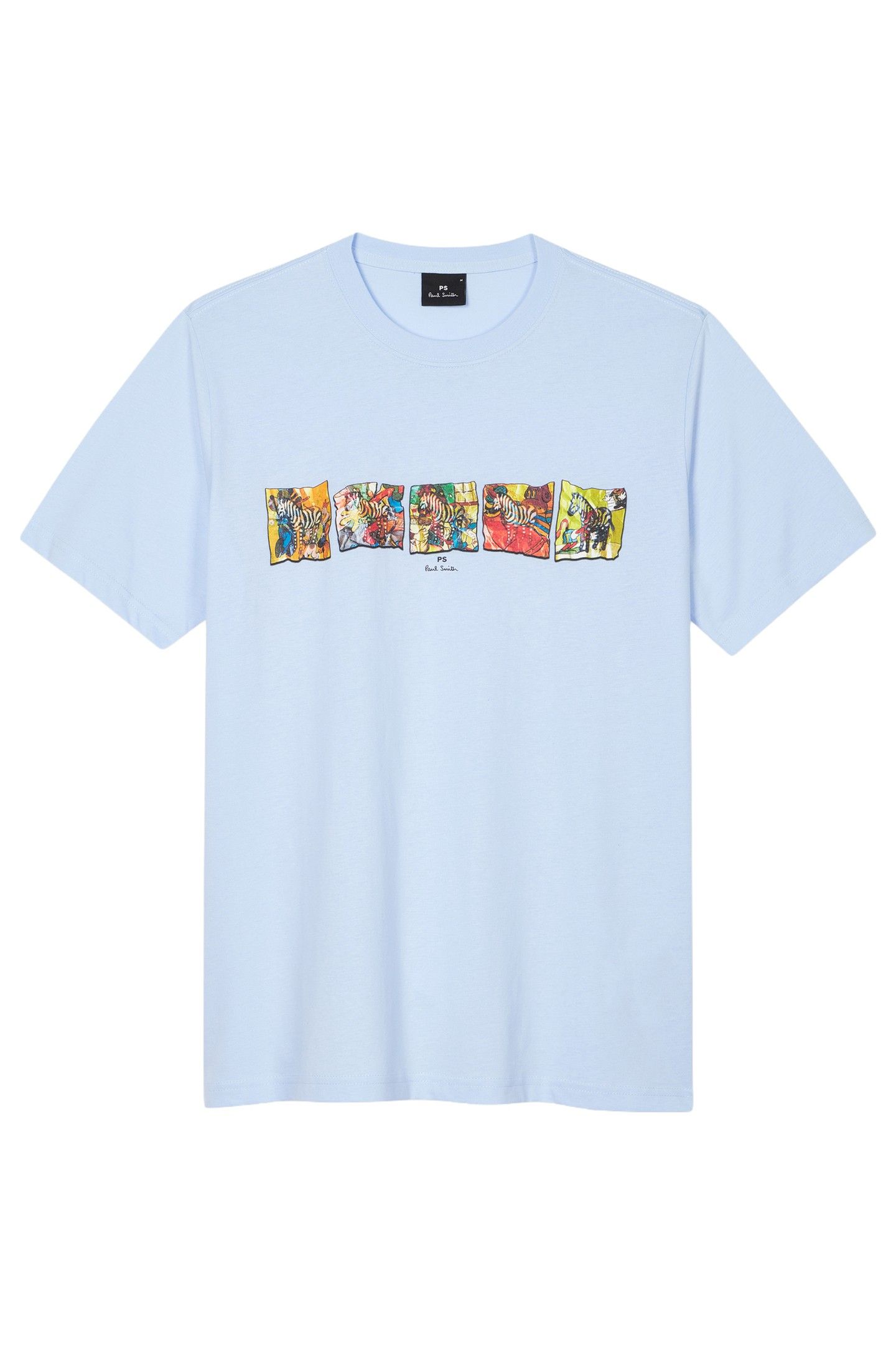 MENS REG FIT SS T SHIRT ZEBRAS BLUE 1