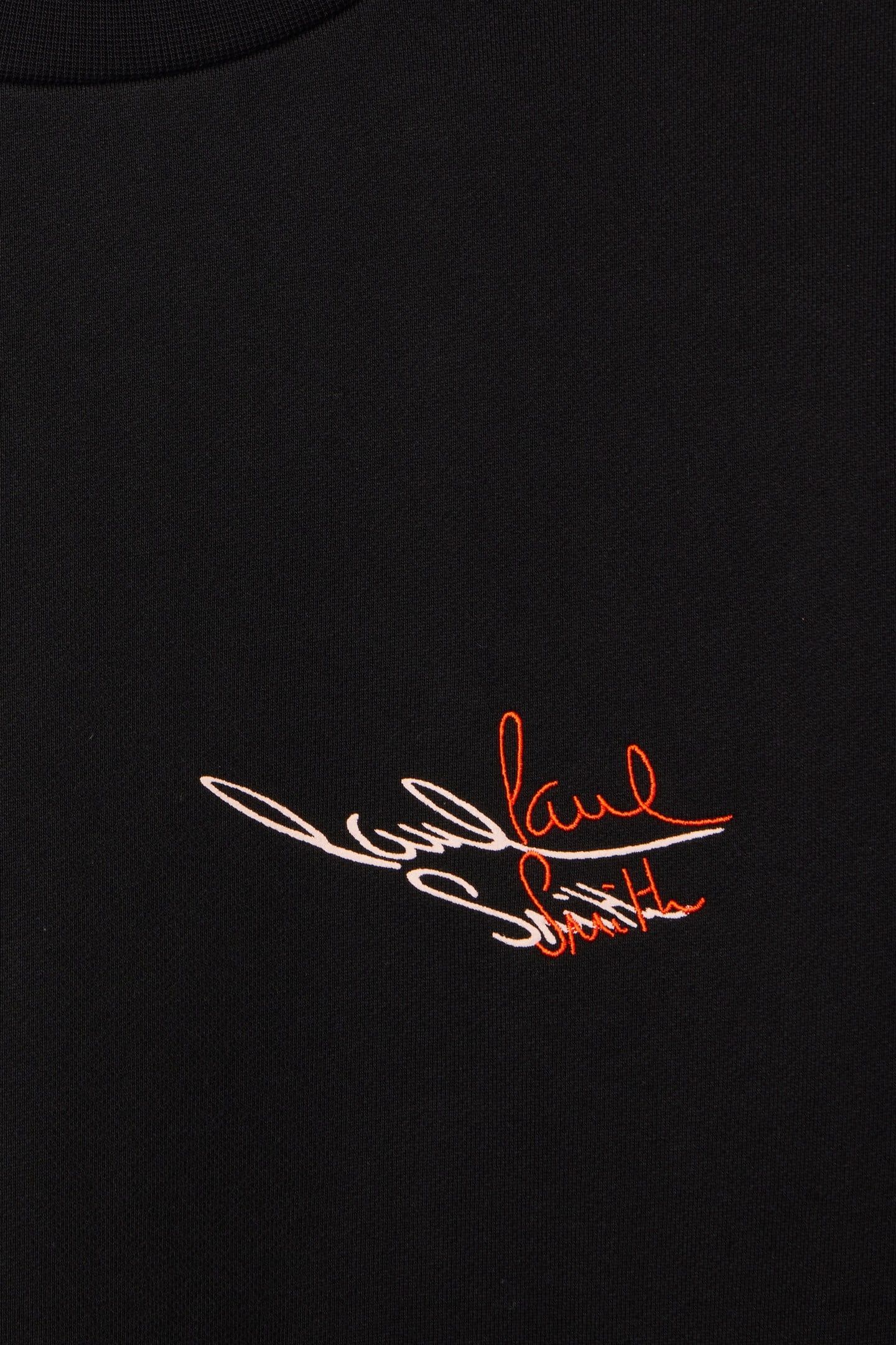 MENS SWEATSHIRT WITH CHEST EMBROIDERY BLACK 6