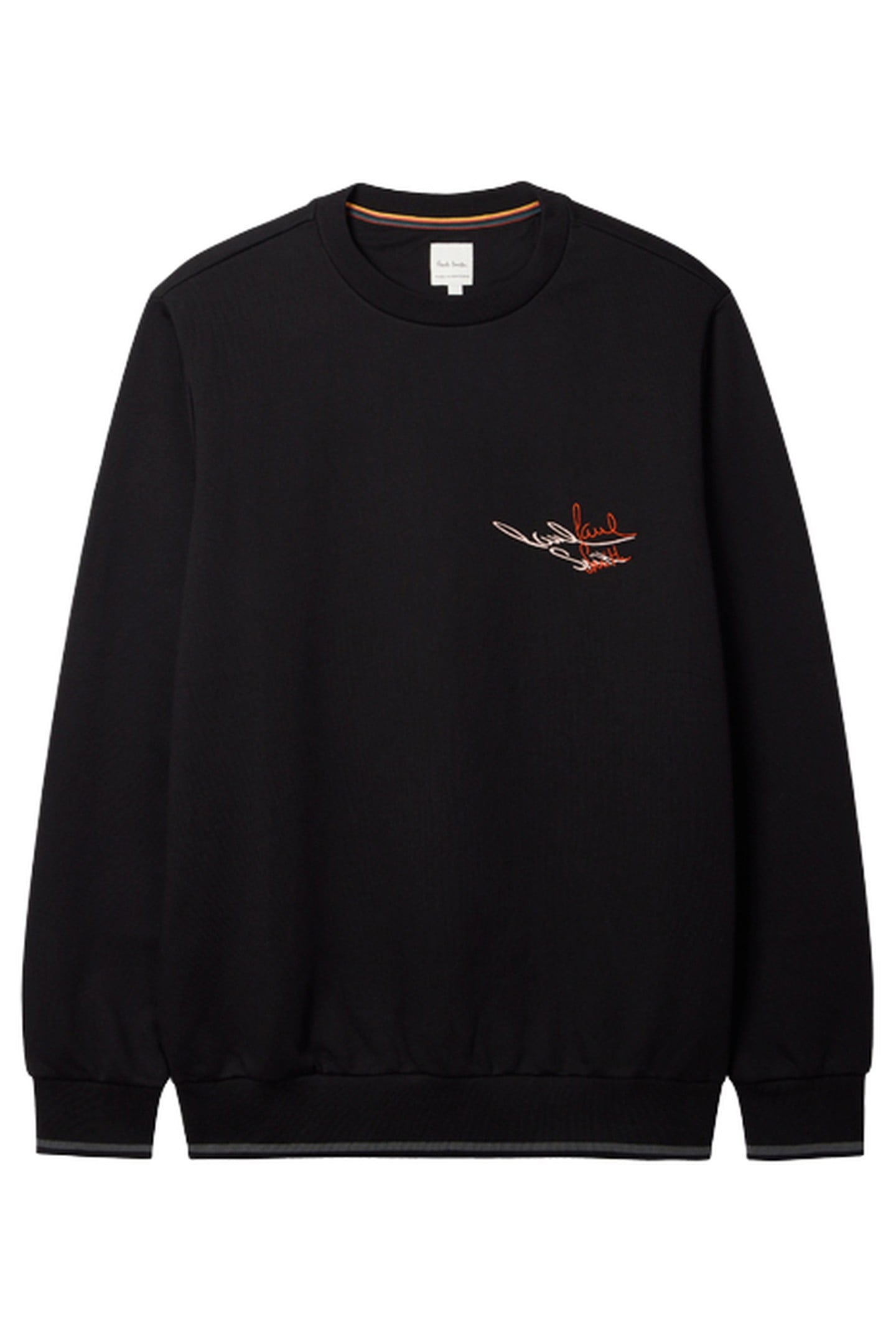MENS SWEATSHIRT WITH CHEST EMBROIDERY BLACK 4