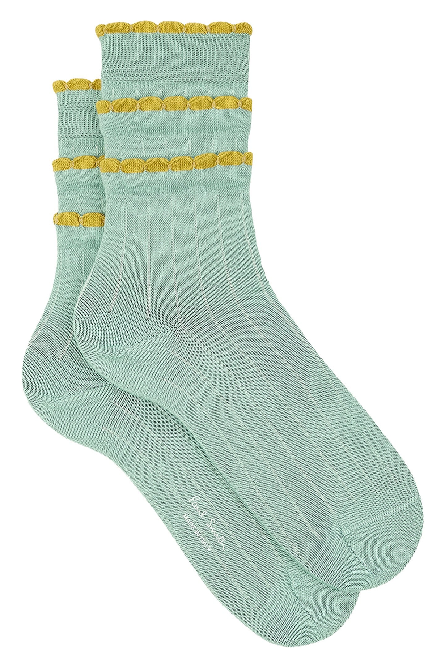 WOMENS SOCK GIGI RUFFLE AW24 TURQUOISE 1