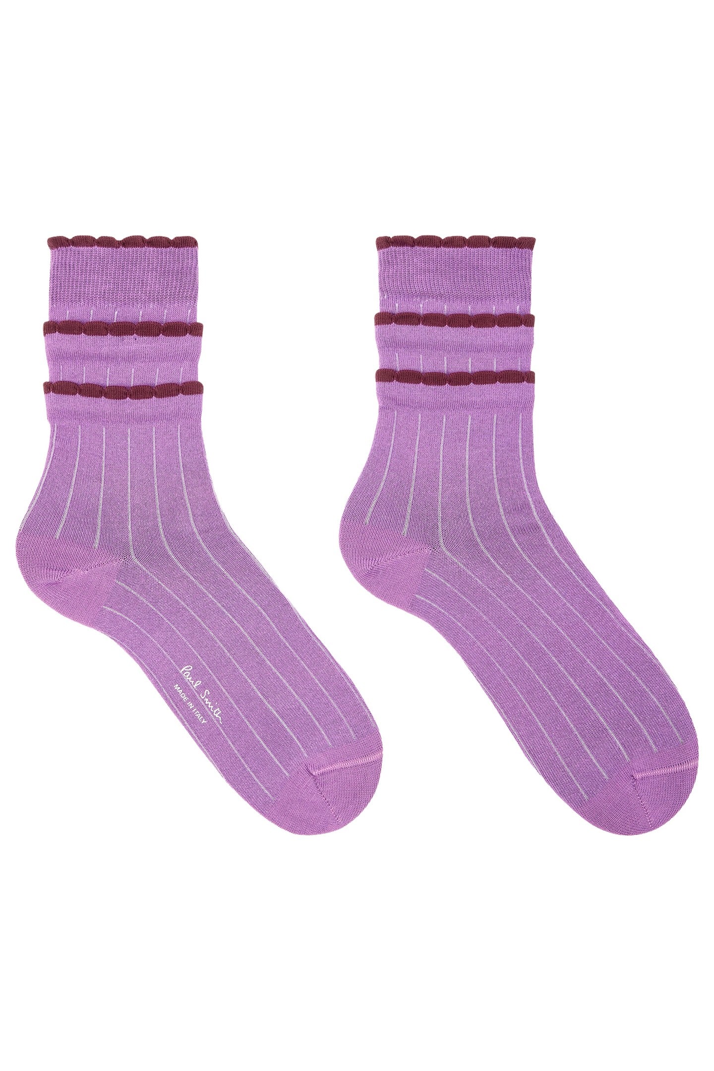 WOMENS SOCK GIGI RUFFLE AW24 DARK VIOLET 2