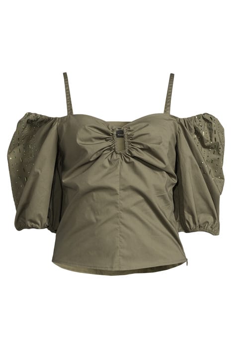 IRVIN BLUSA POPELINE STONE GREEN 6