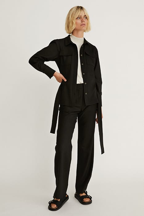 WASHED FLANNEL TOP BROWN/BLACK 2