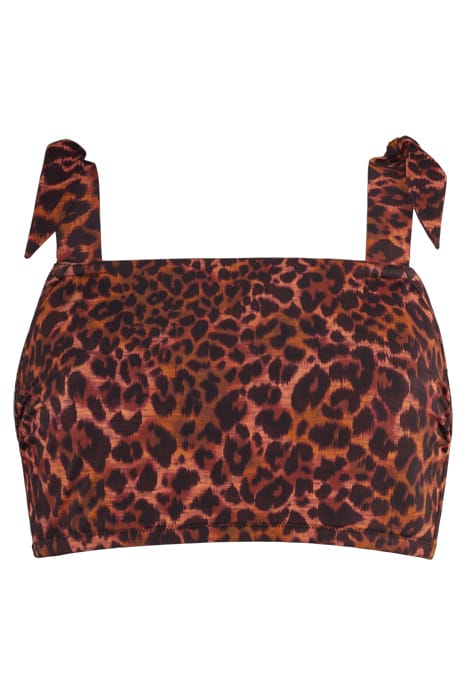 JUNGLE DIVA BROWN AND DARK ORANGE  BIKINI TOP 3
