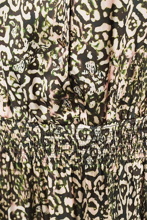 ACCOGLIERE 1 ABITO SATIN STAMP MULTICOLOR PINK/GREEN 5