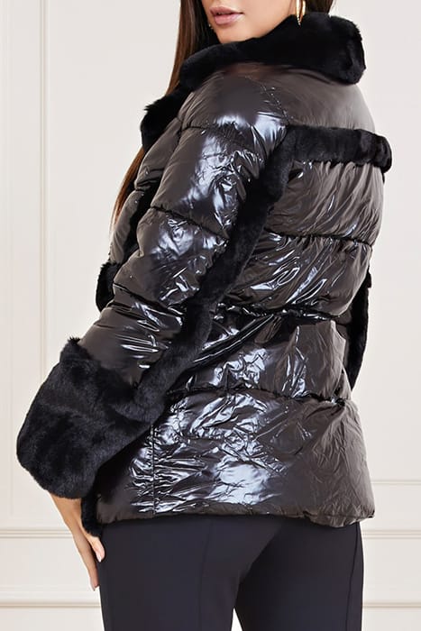 MARCIANO BY GUESS BESSIE PUFFER COAT JET BLACK WINTER JACKET 2