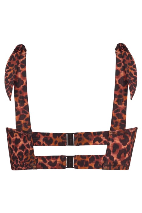 JUNGLE DIVA BROWN AND DARK ORANGE  BIKINI TOP 4