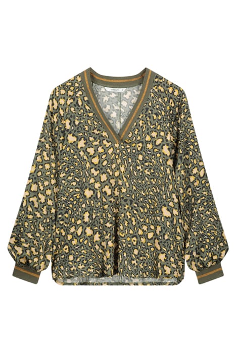 V-NECK TOP FANCY ANIMAL IVY GREEN 1